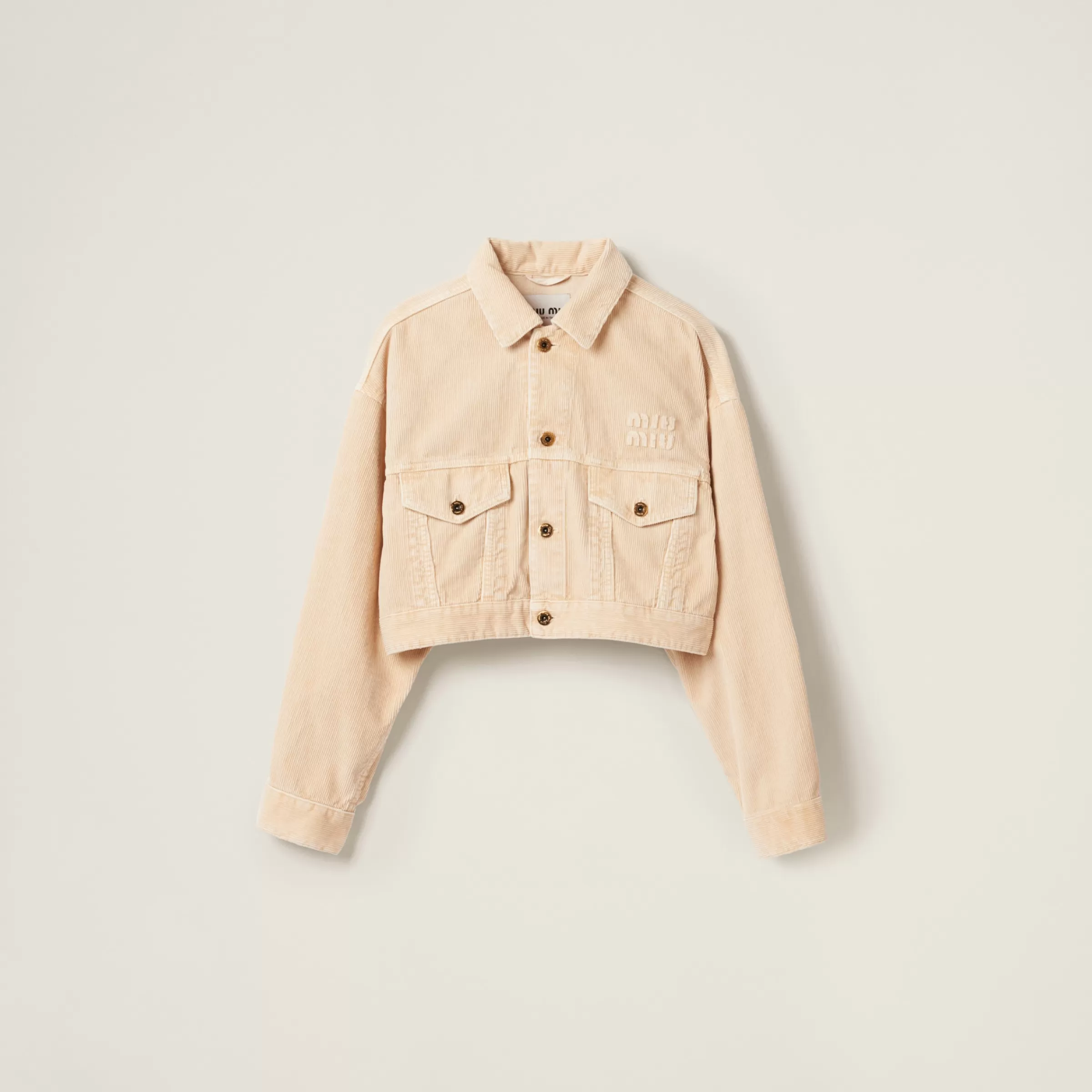 Miu Miu Garment-dyed Velvet Blouson Jacket |
