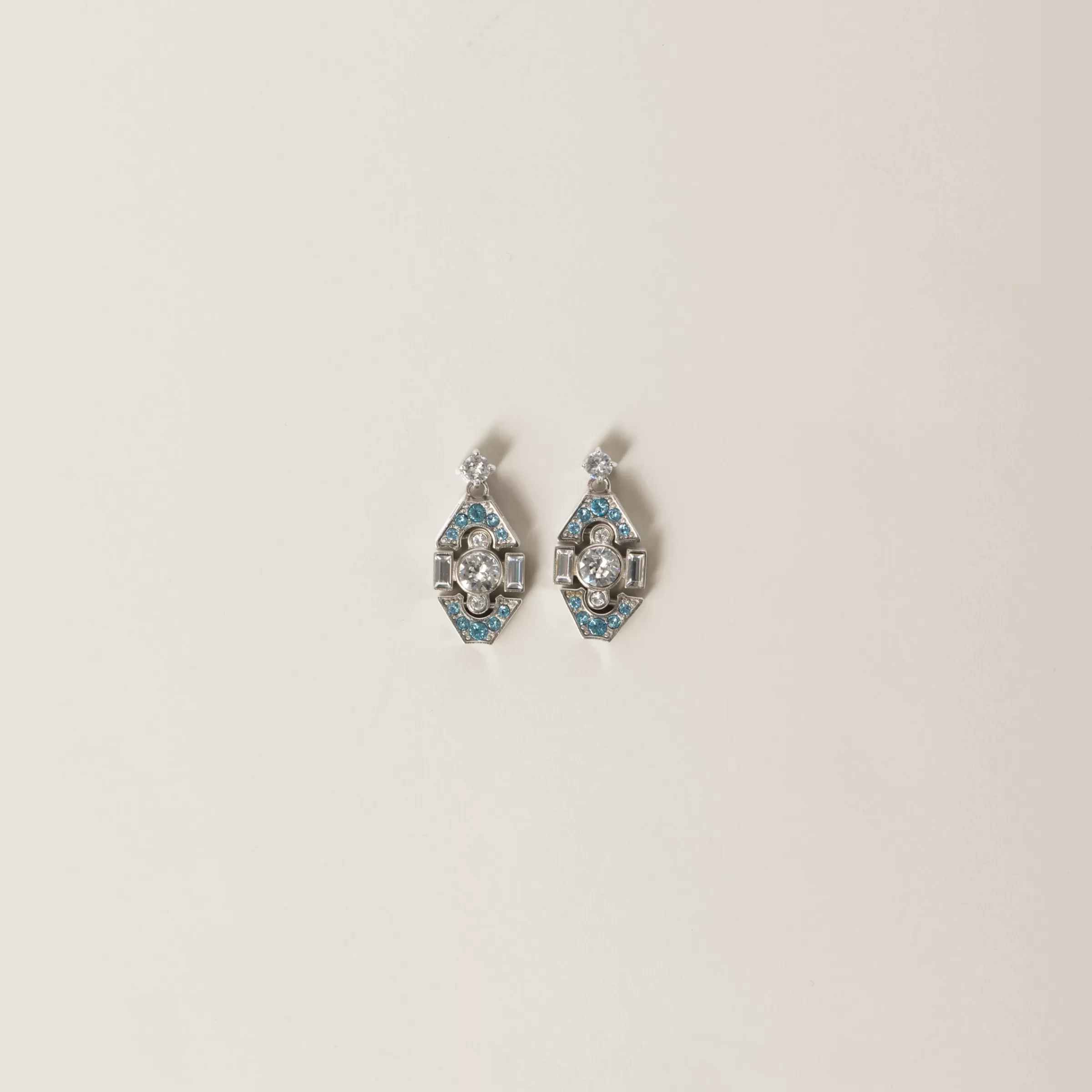 Miu Miu Metal Earrings With Crystals |