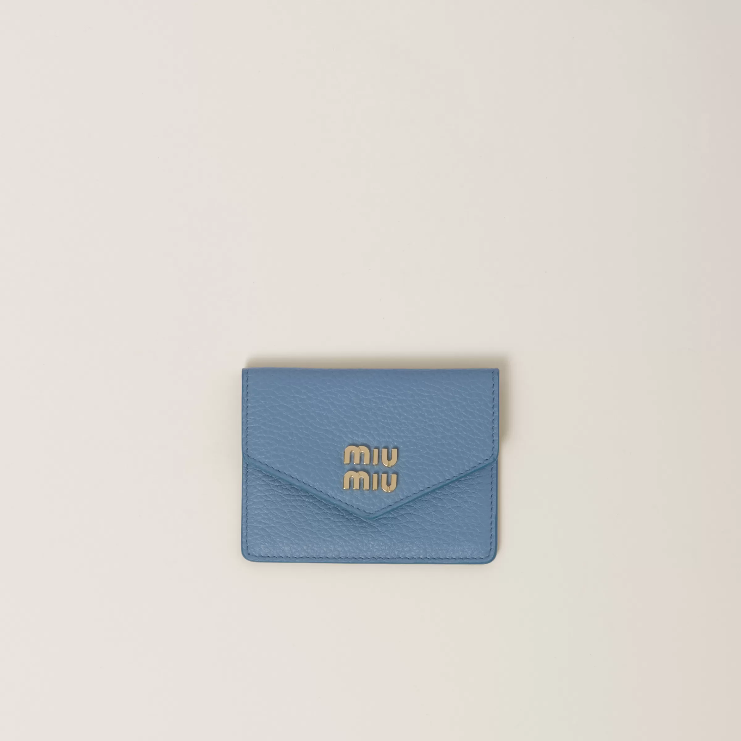 Miu Miu Astral Blue Leather Card Holder |