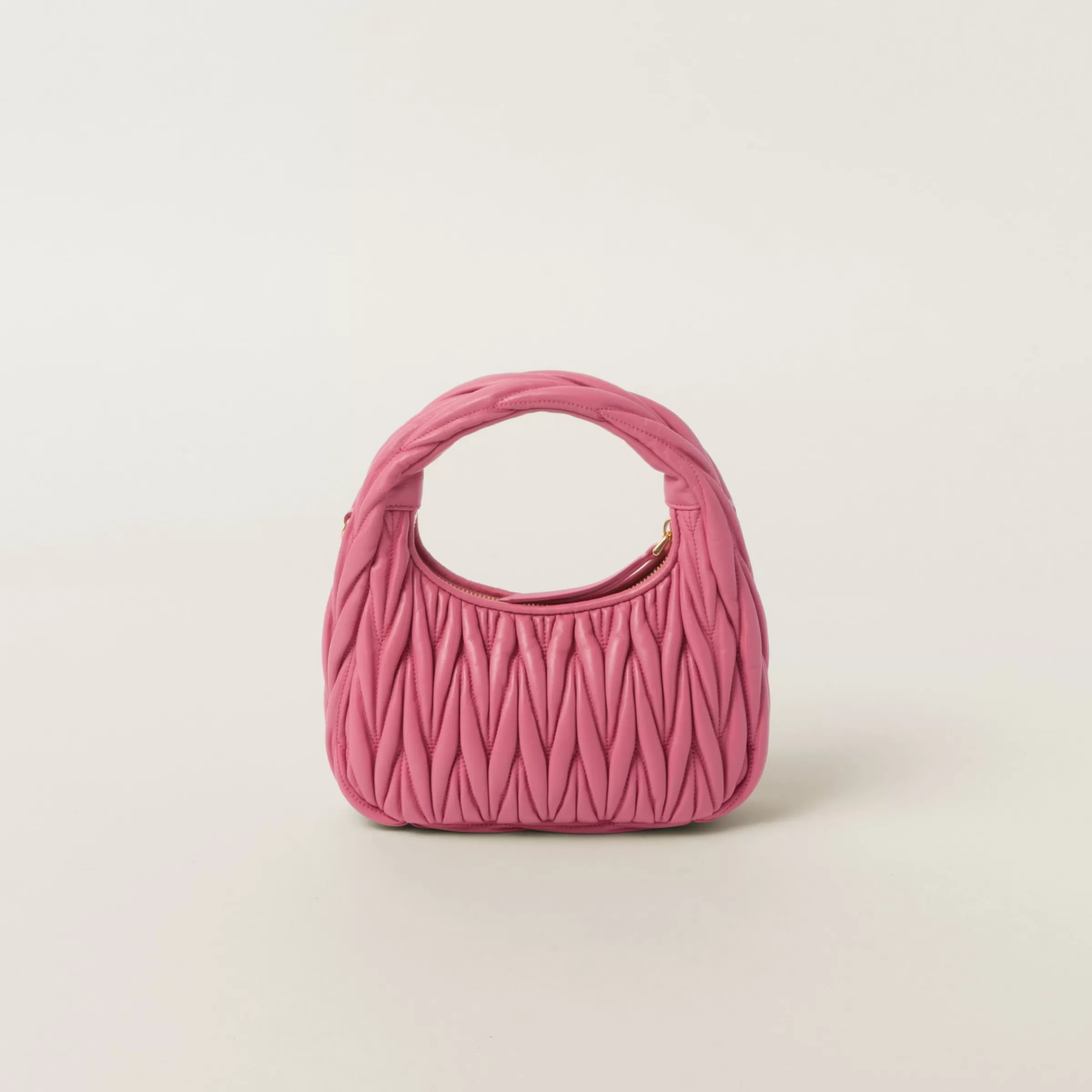 Miu Miu Wander Matelassé Nappa Leather Hobo Bag |