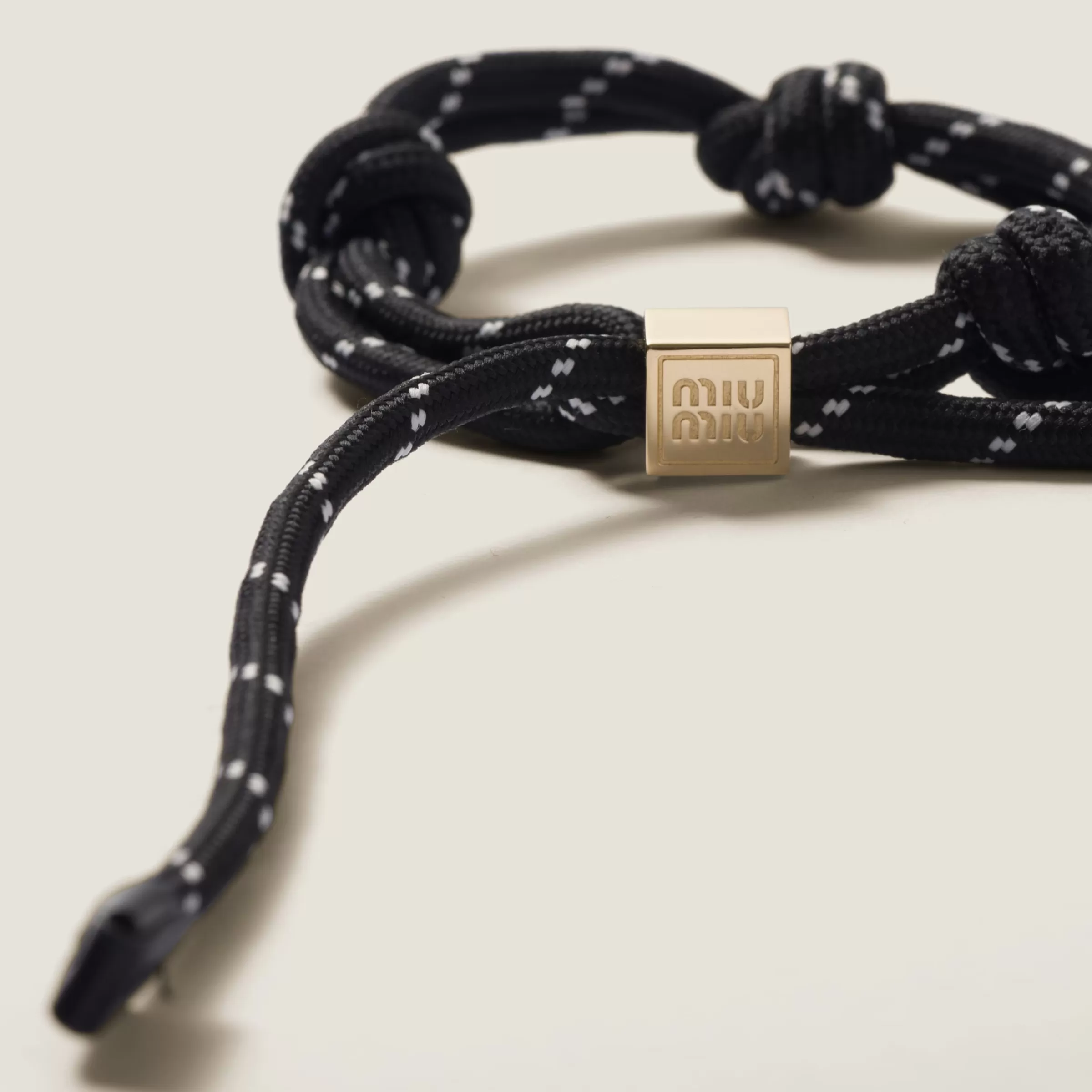 Miu Miu Cord And Nylon Bracelet |