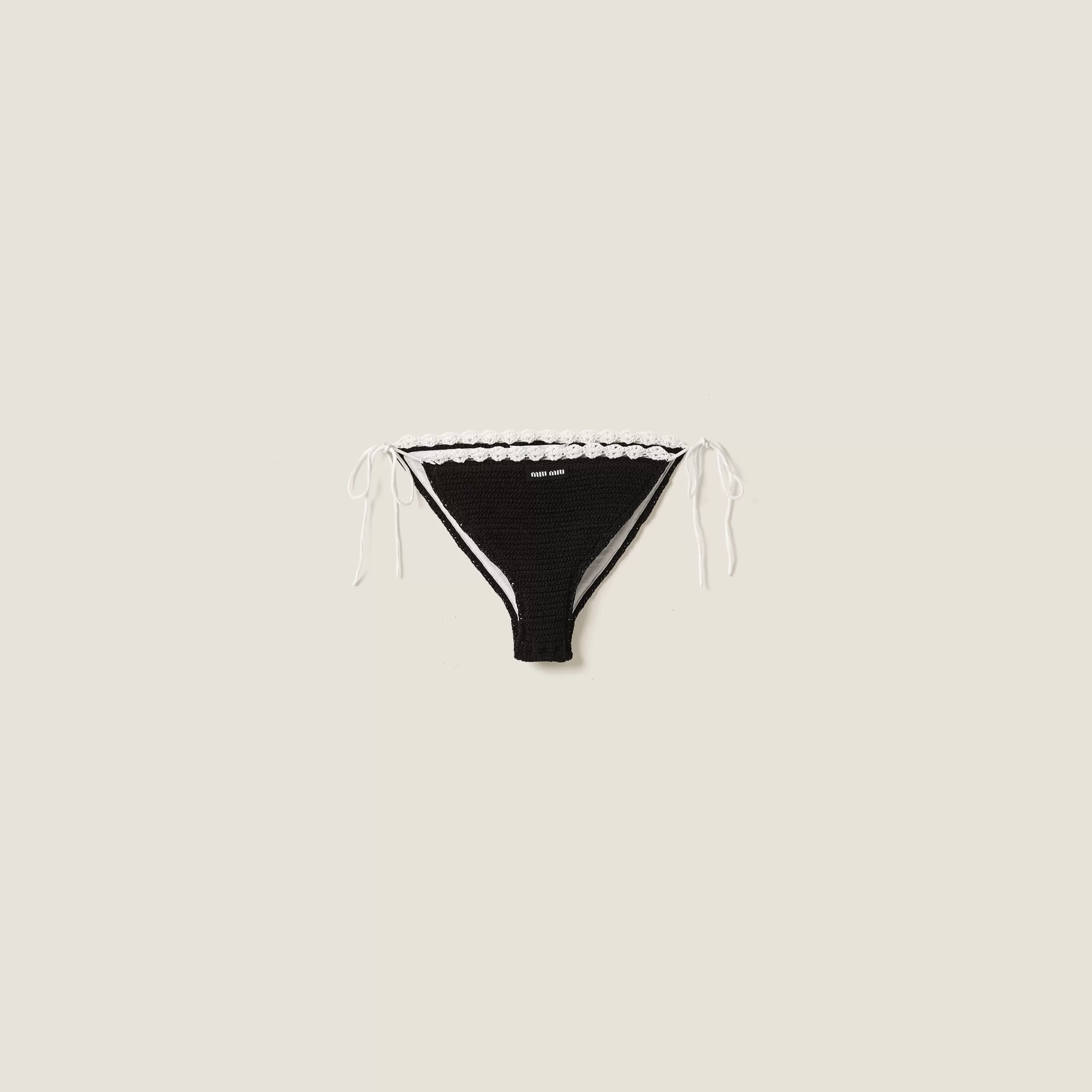 Miu Miu Cotton Bikini Panties With Logo |