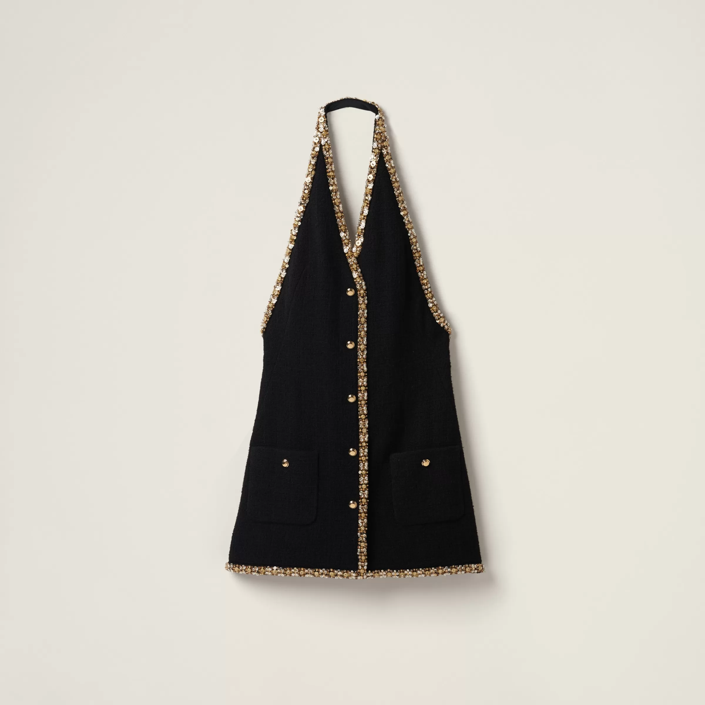 Miu Miu Embroidered Tweed Mini-dress |