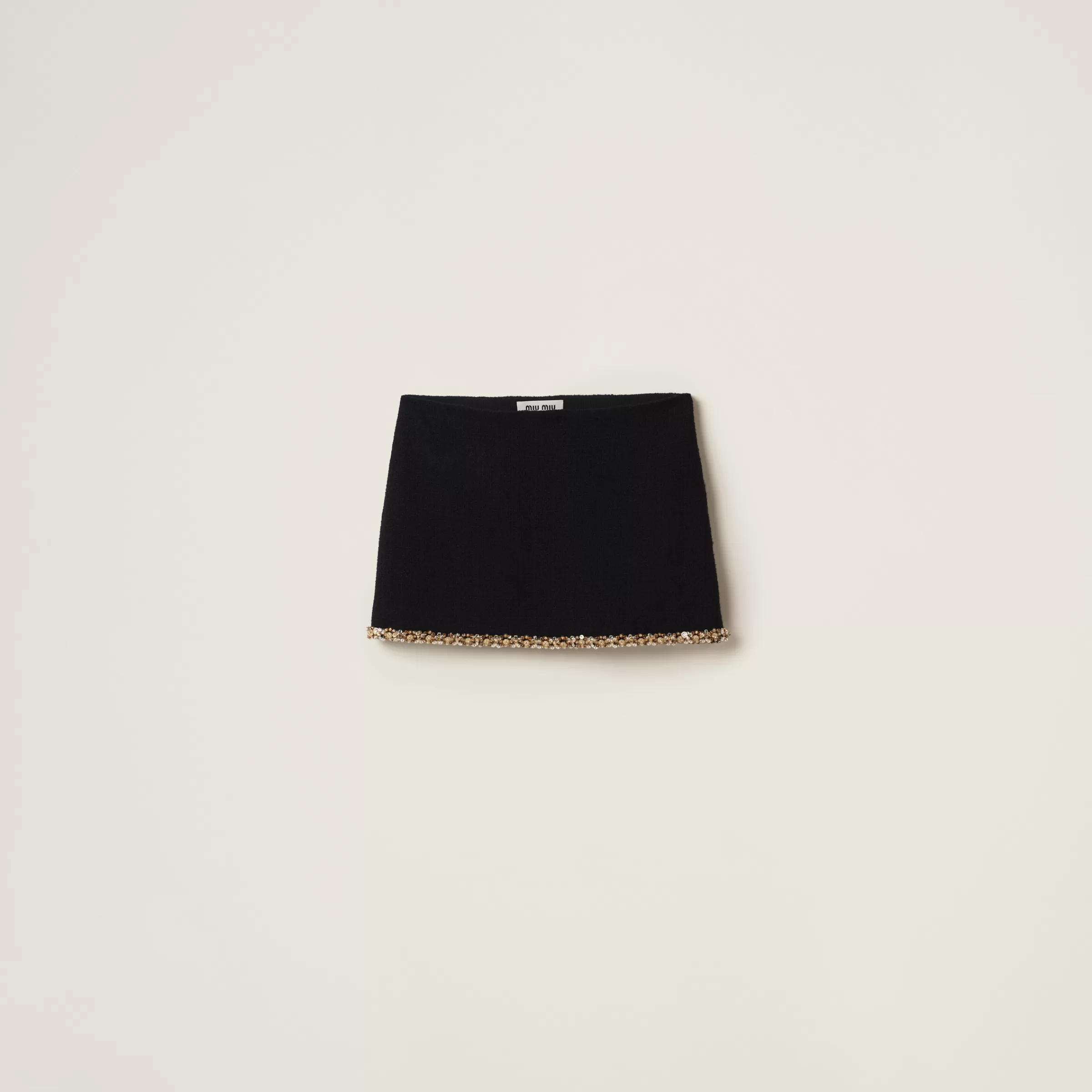 Miu Miu Embroidered Tweed Miniskirt |