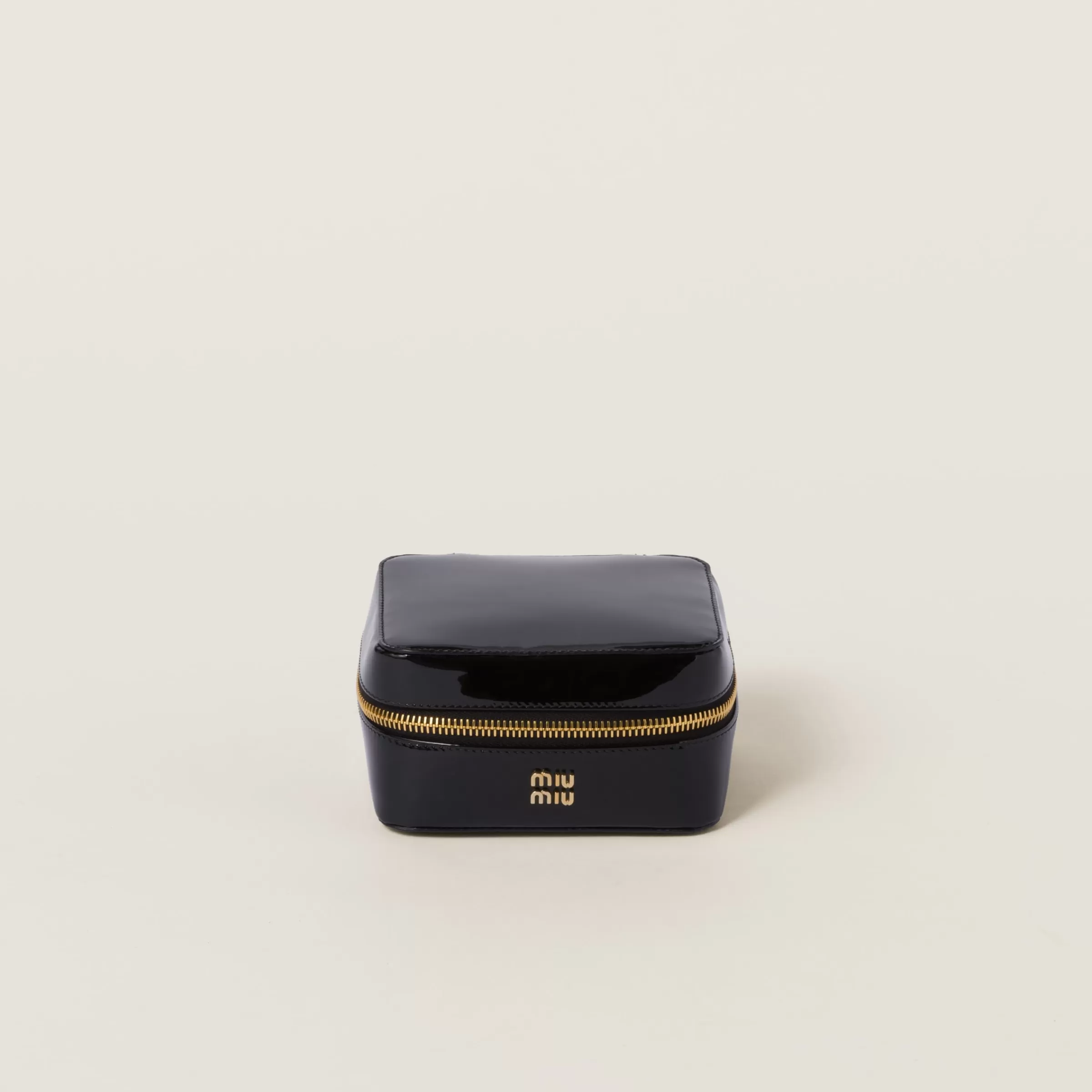 Miu Miu Leather And Patent Leather Jewelry Travel Case |