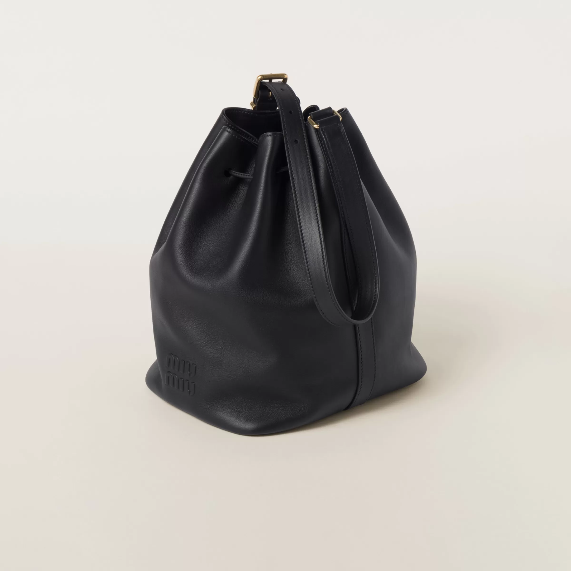 Miu Miu Leather Bucket Bag |