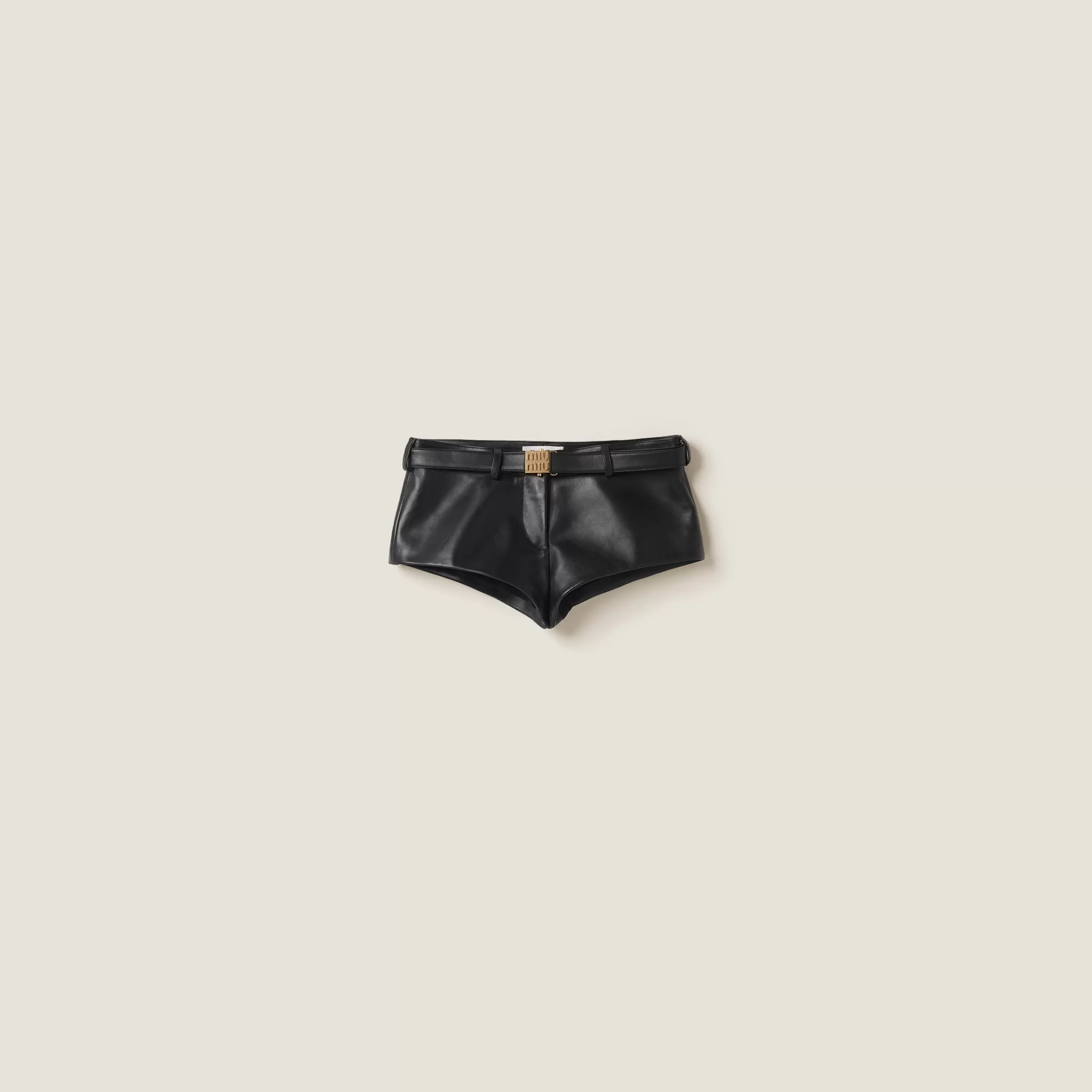 Miu Miu Nappa Leather Shorts |