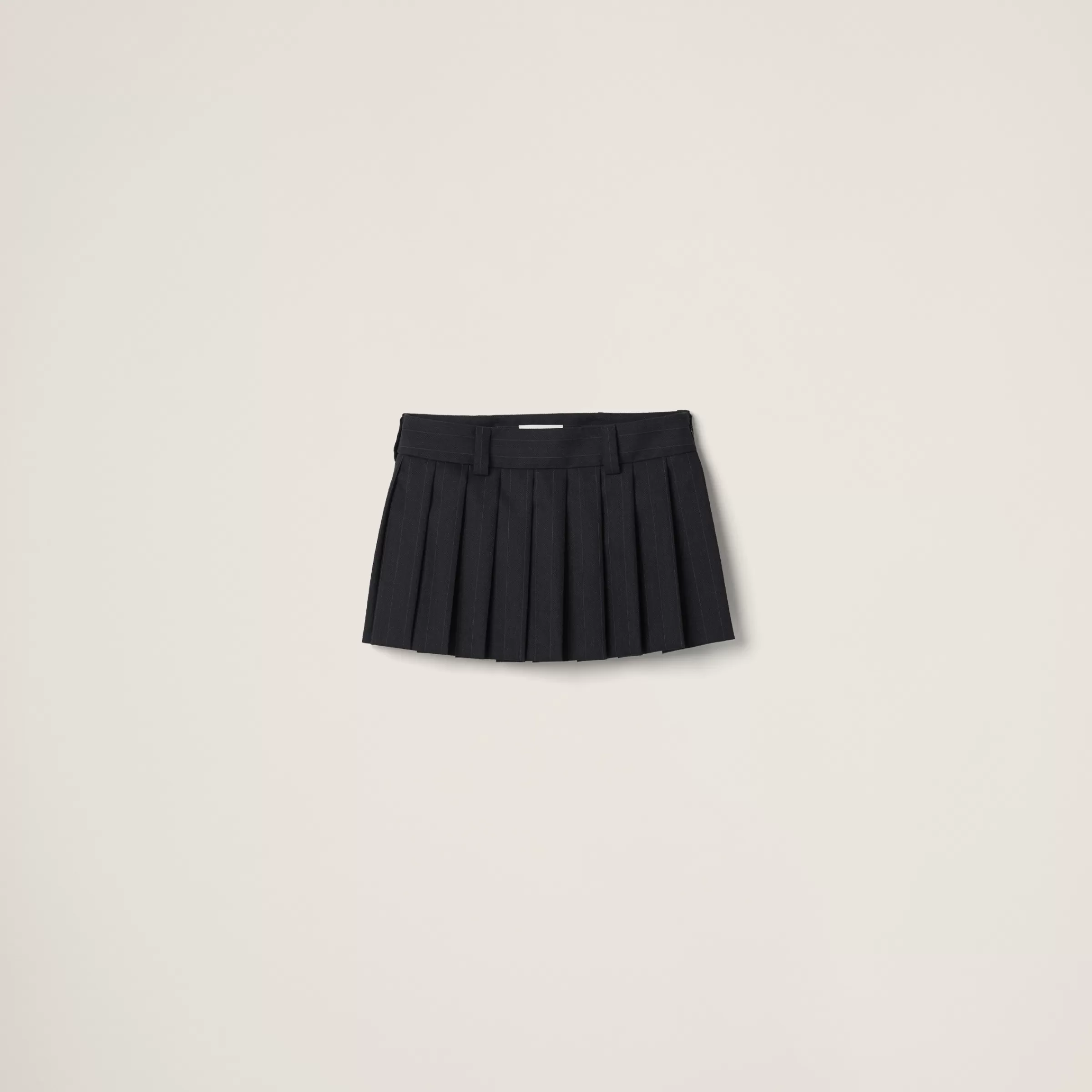 Miu Miu Pleated Pinstripe Skirt |