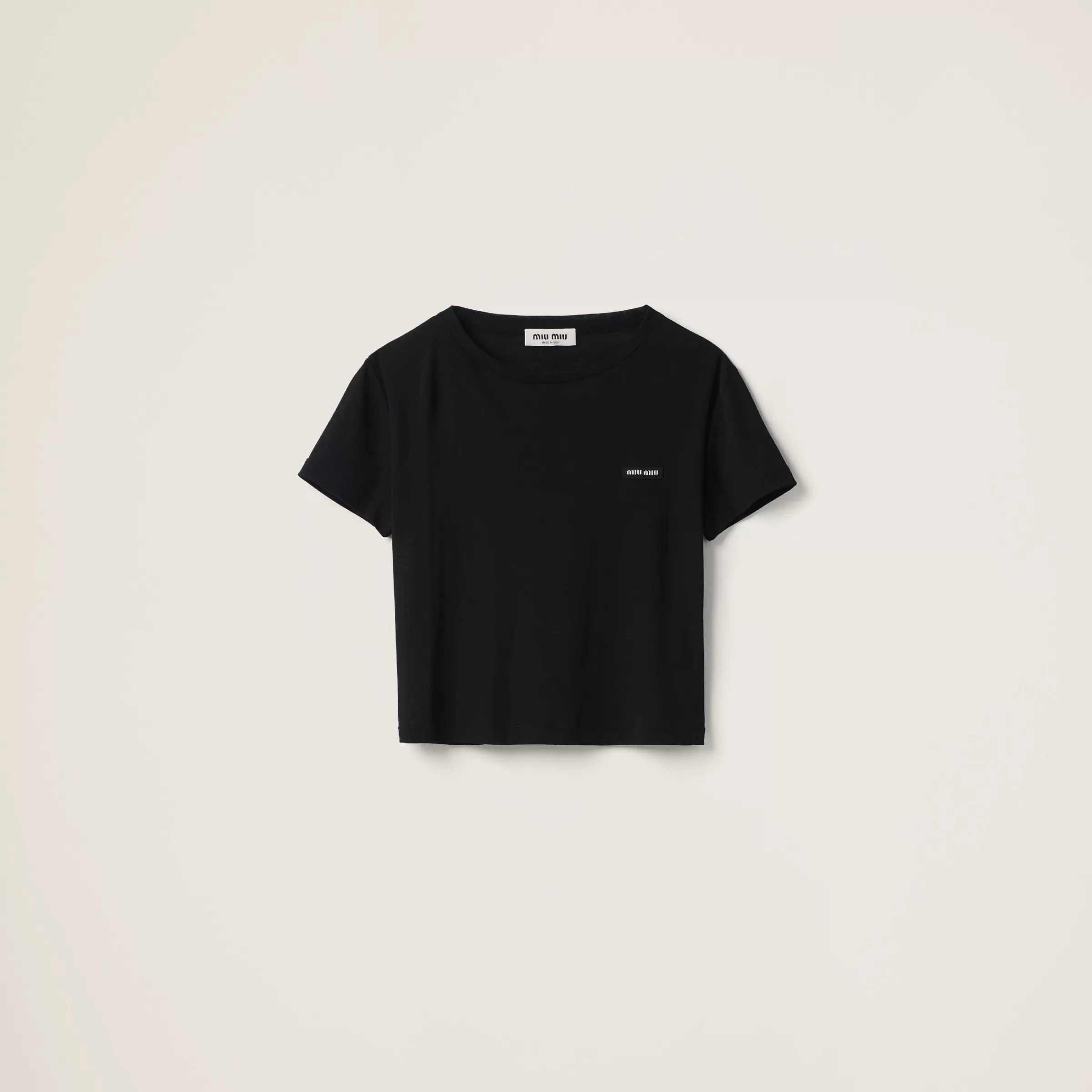 Miu Miu Ribbed Jersey T-shirt |