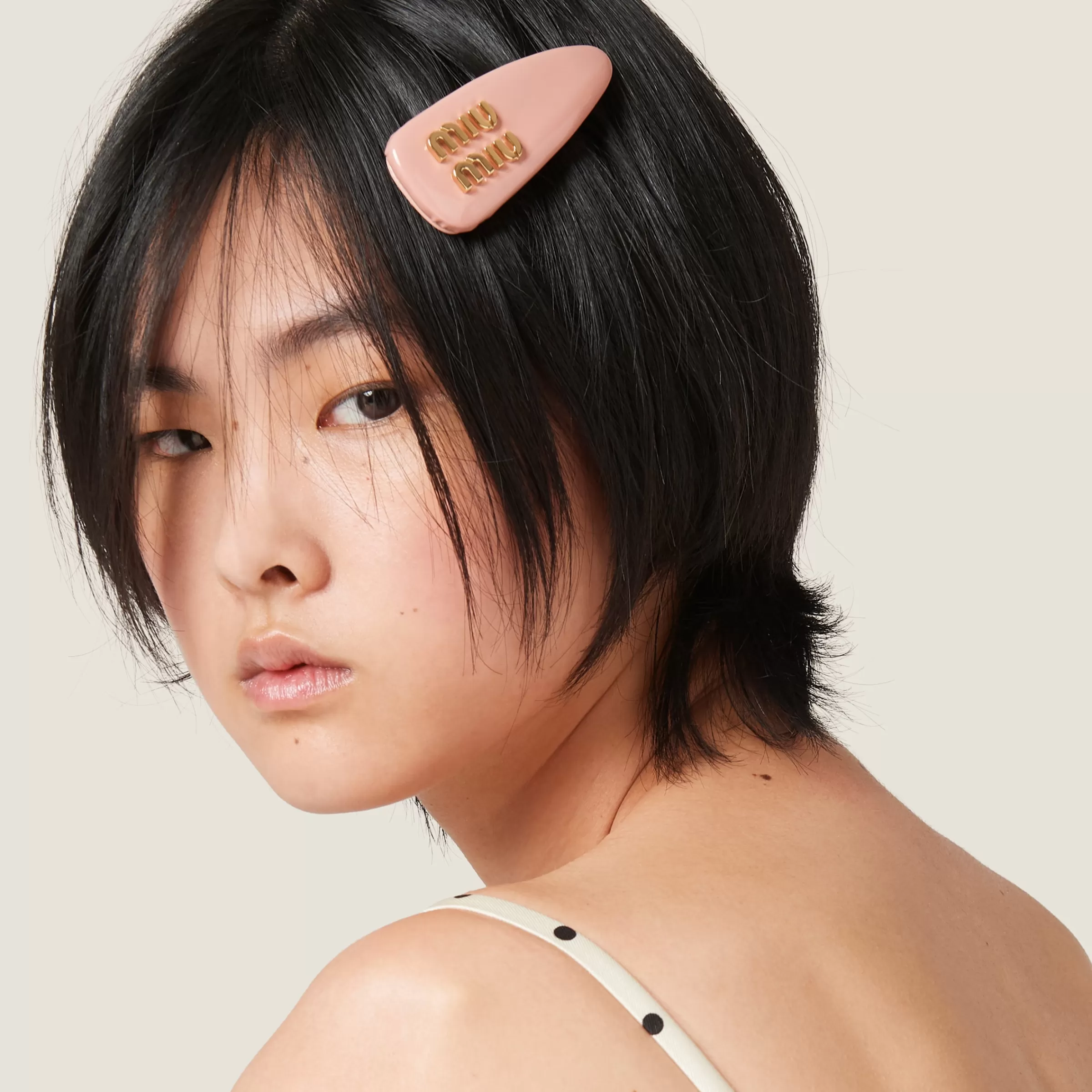 Miu Miu Patent Leather Hair Clip |