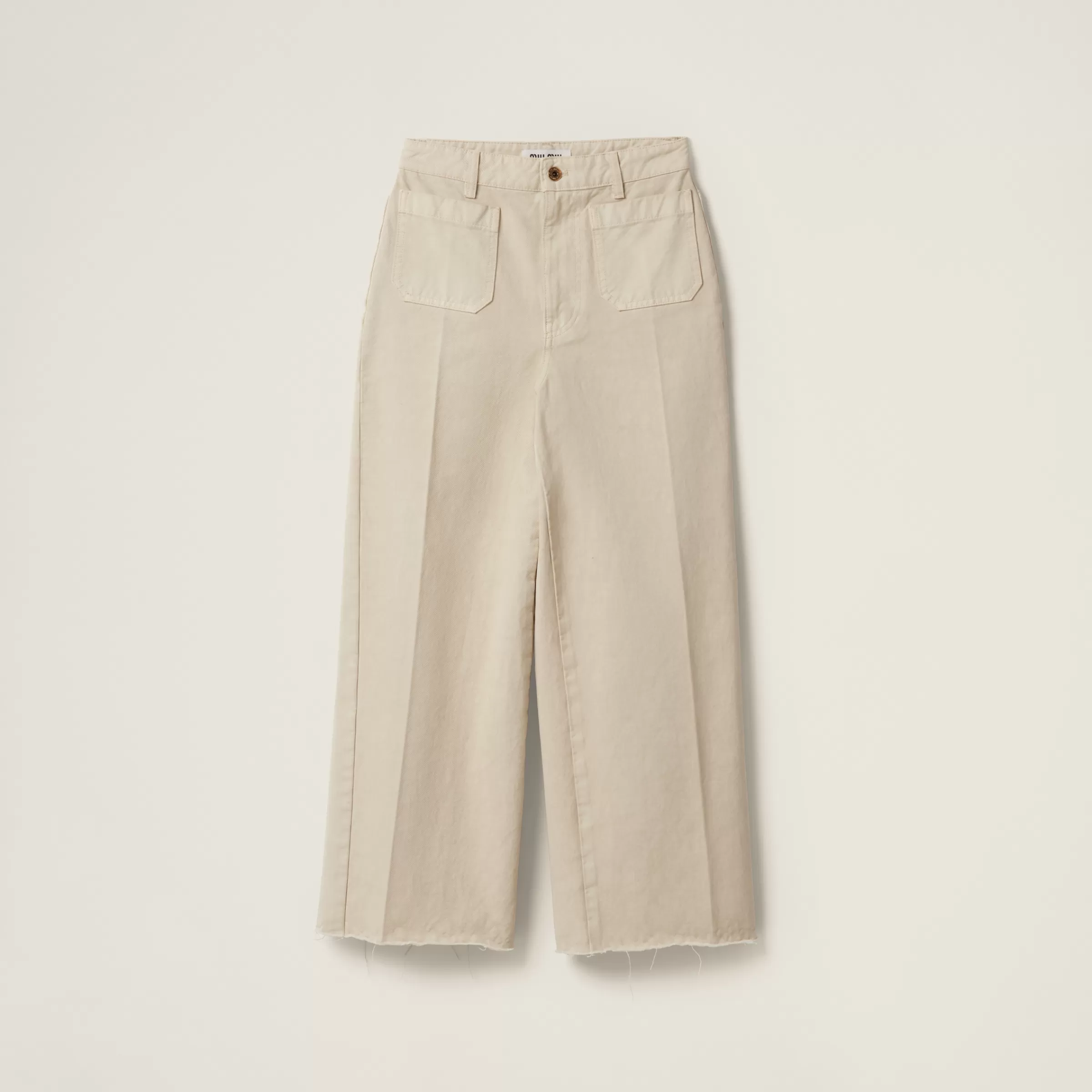 Miu Miu Garment-dyed Gabardine Pants |