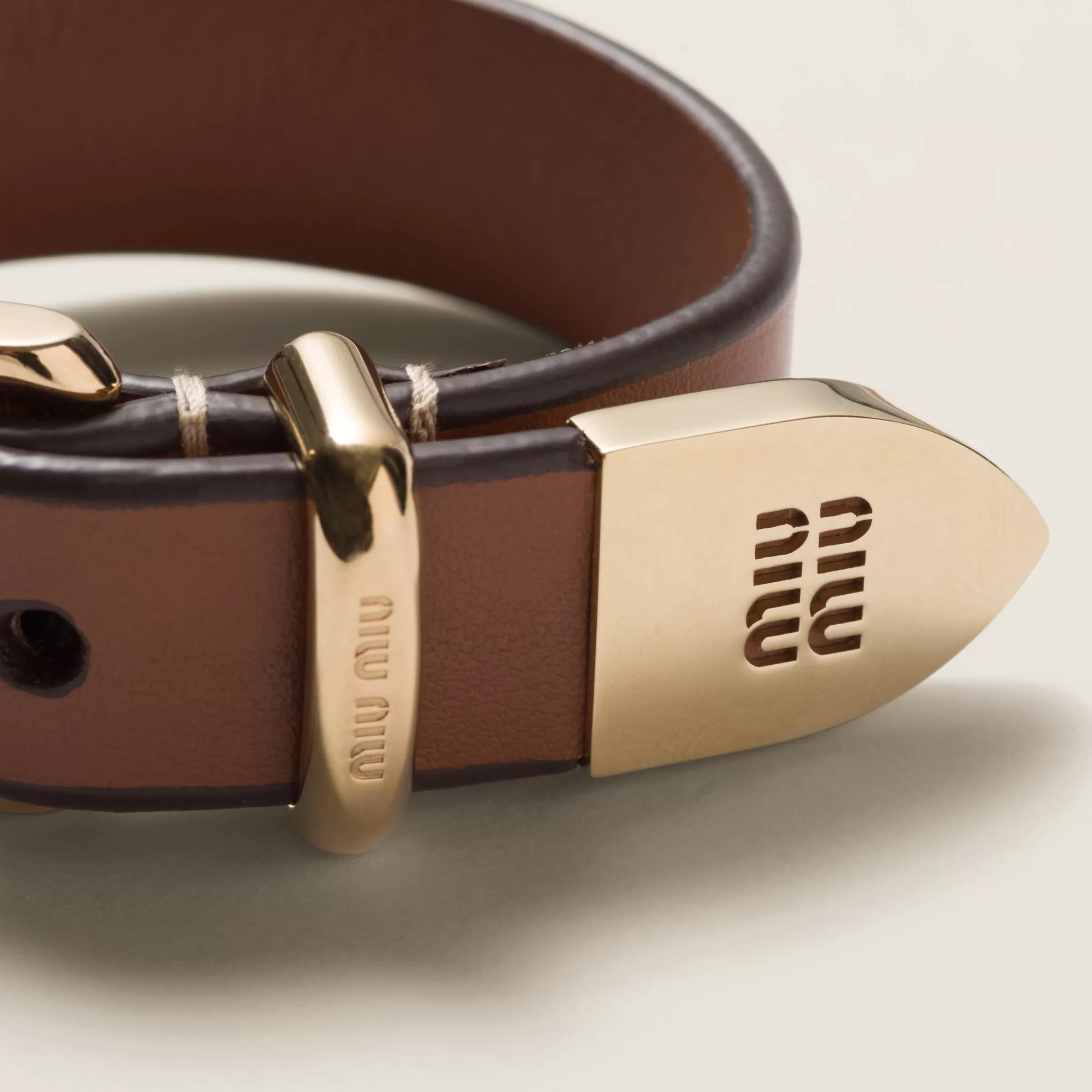 Miu Miu Leather Bracelet |
