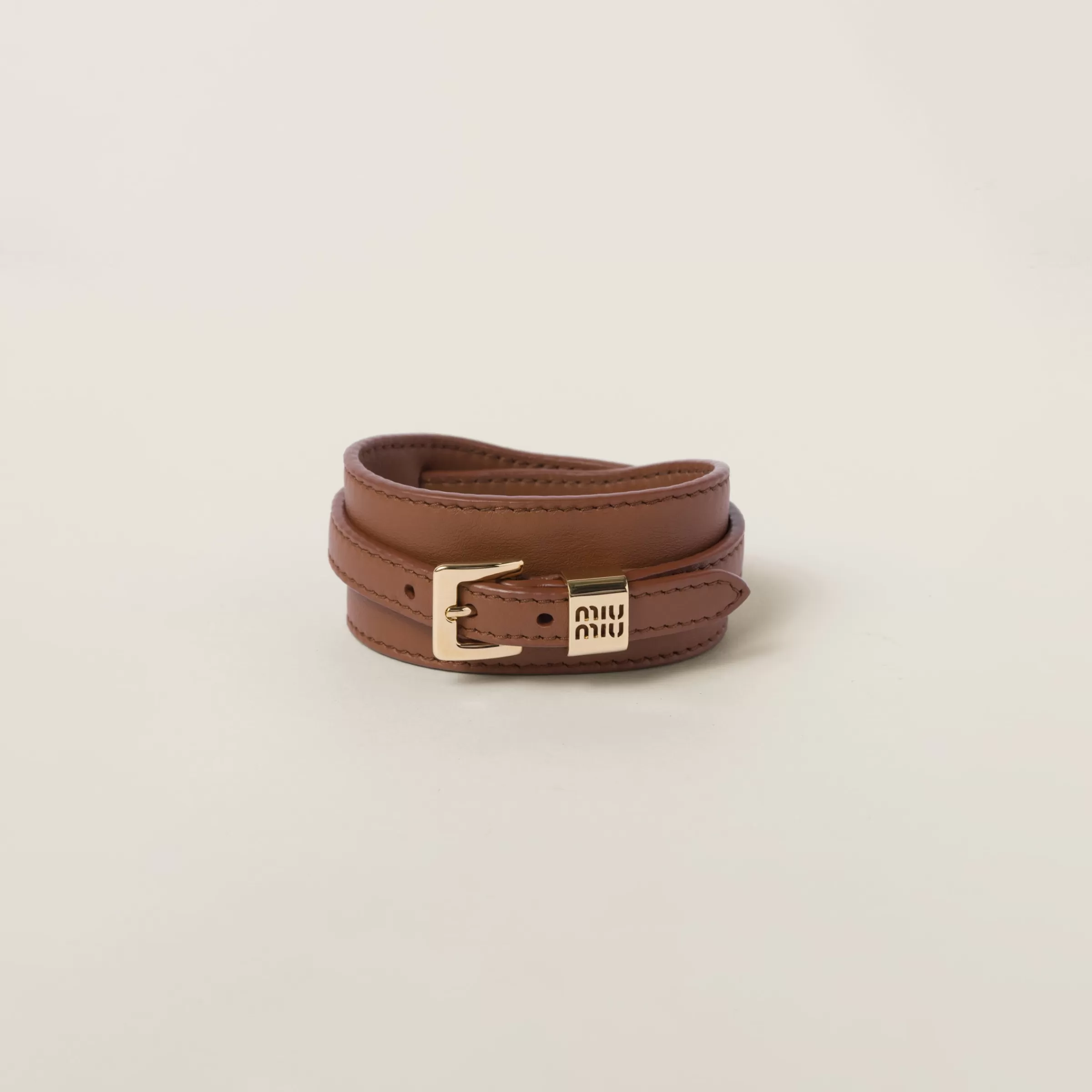 Miu Miu Leather Bracelet |