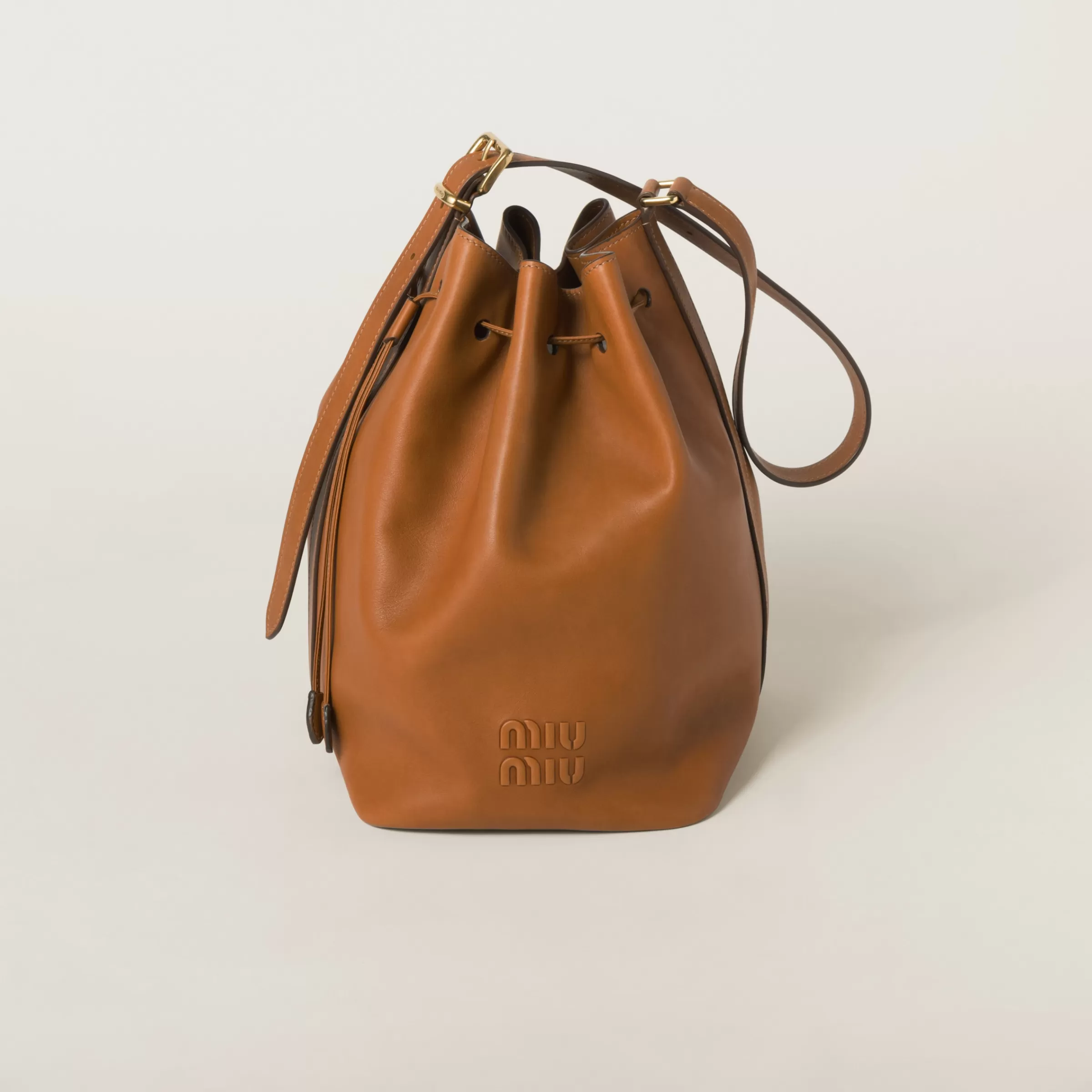 Miu Miu Leather Bucket Bag |