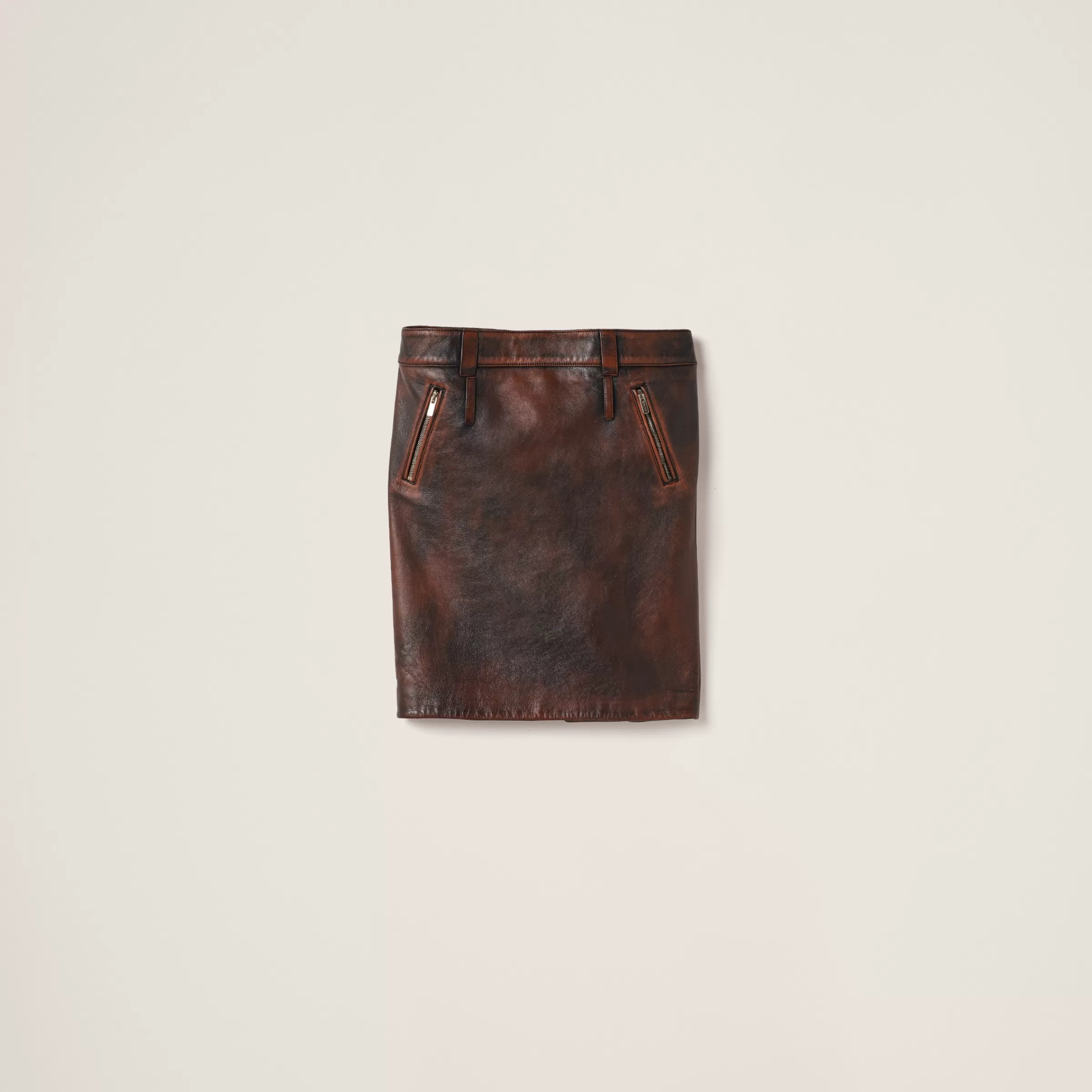 Miu Miu Nappa Leather Skirt |
