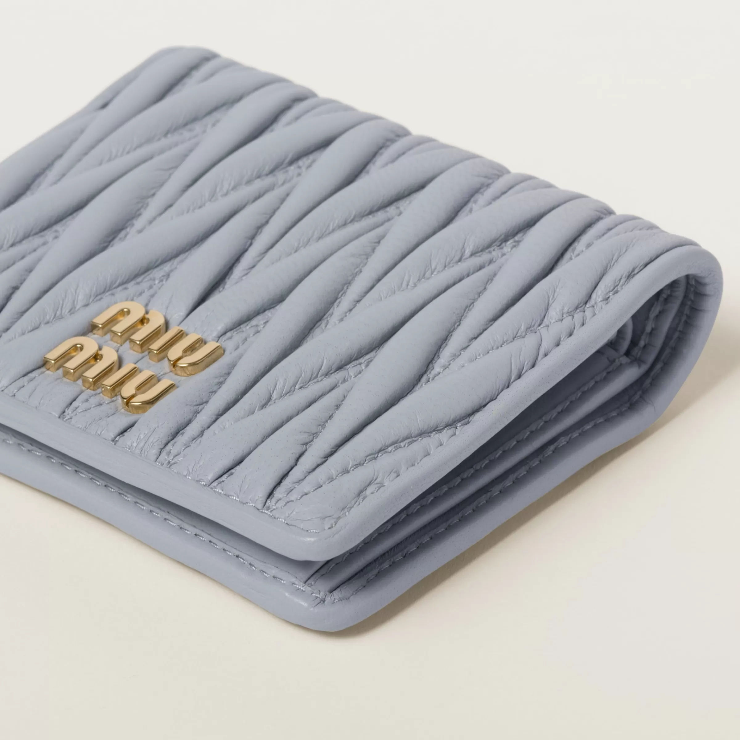 Miu Miu Small Matelassé Nappa Leather Wallet |