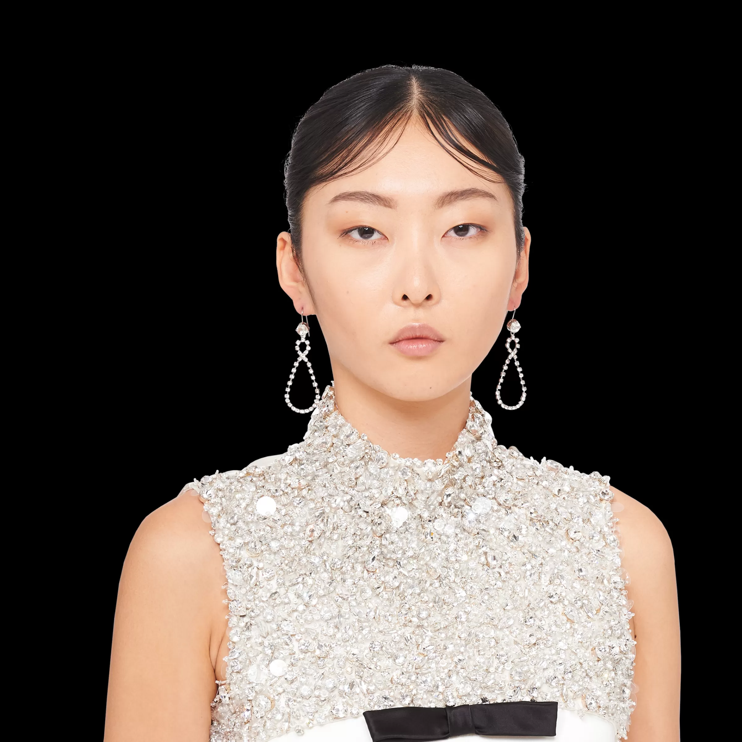 Miu Miu Crystal Pendant Earrings With Crystals |