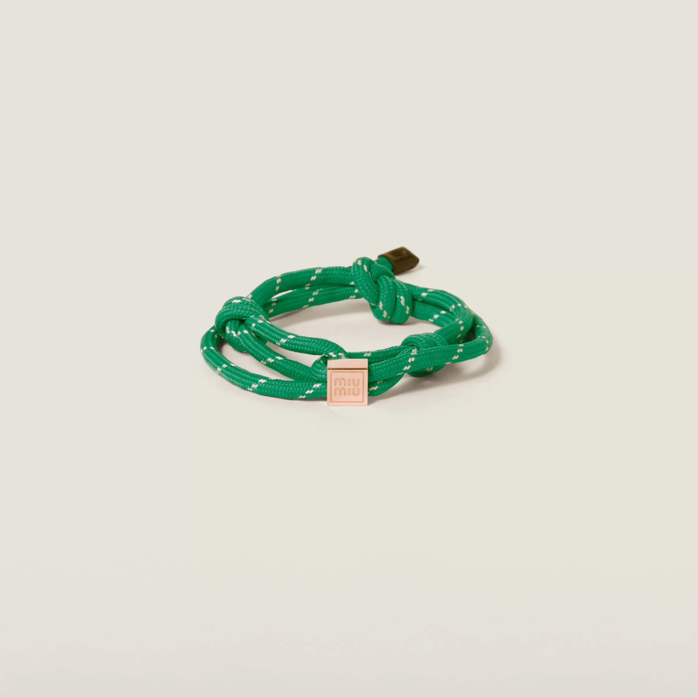 Miu Miu Cord And Nylon Bracelet |