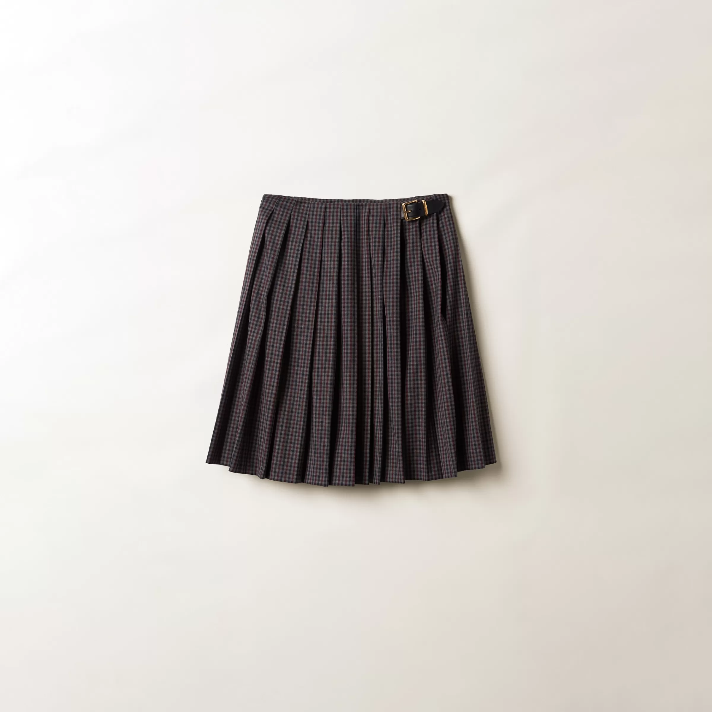 Miu Miu Gingham Check Skirt |