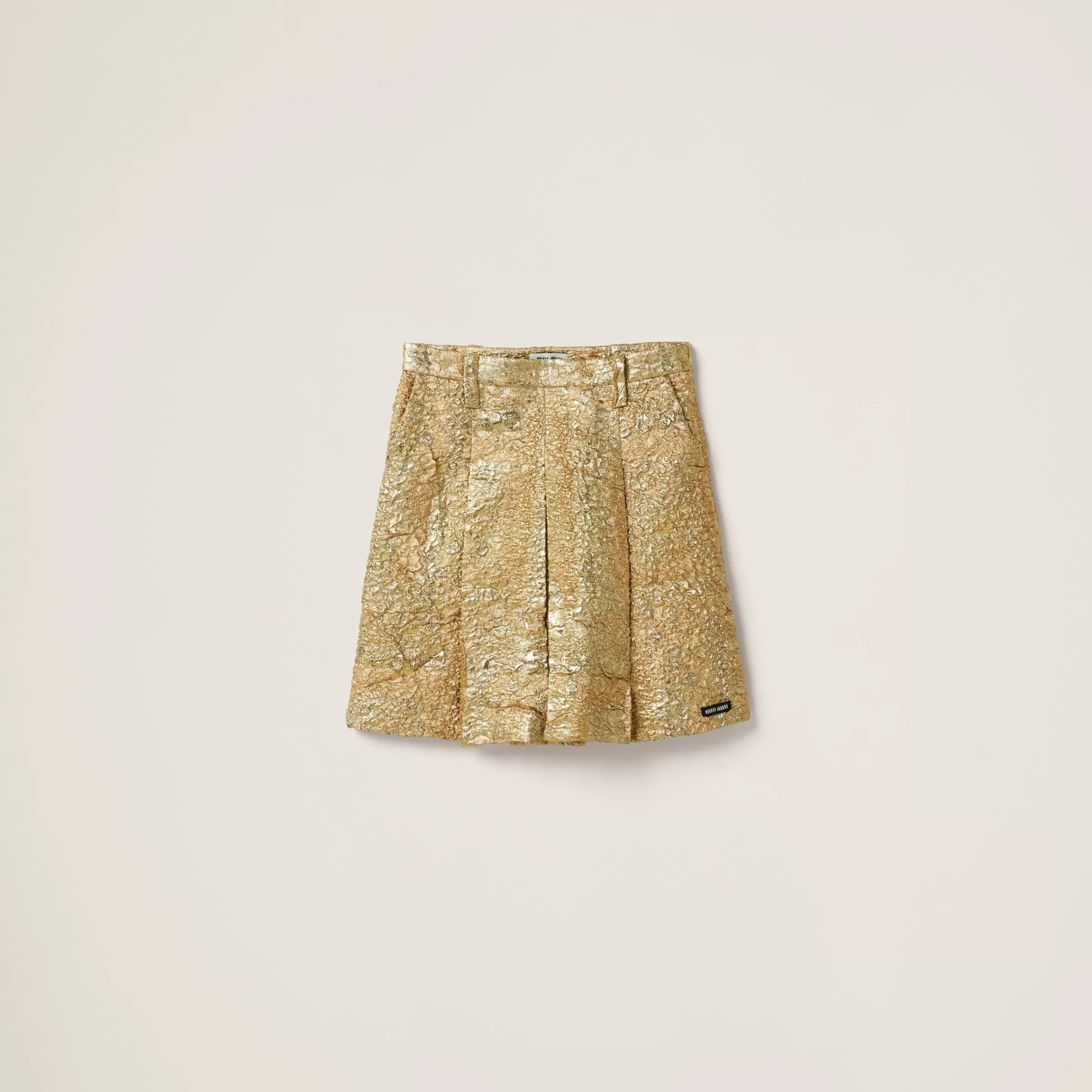 Miu Miu Cloquet Lamé Jacquard Skirt |