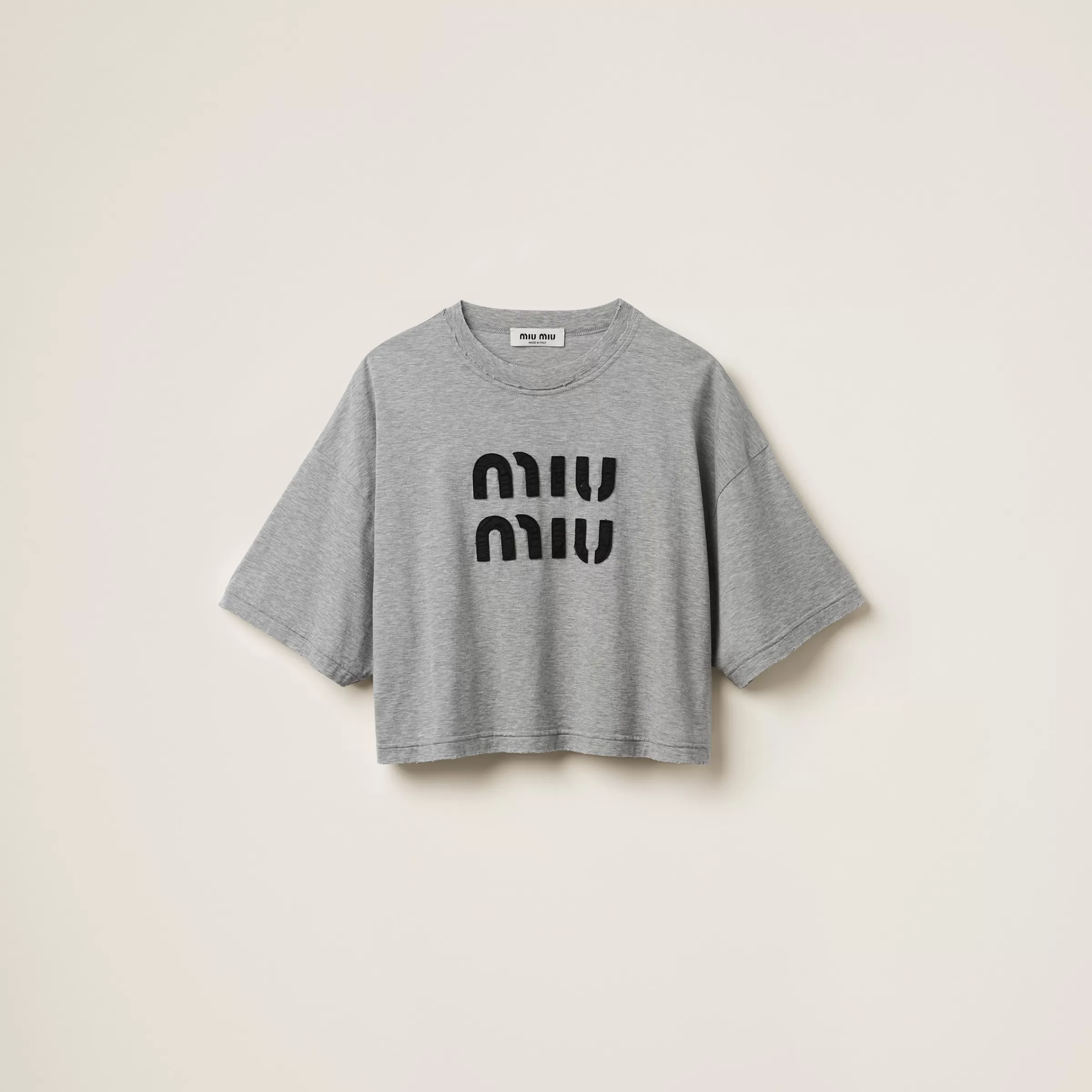 Miu Miu Cotton T-shirt With Embroidered Logo |