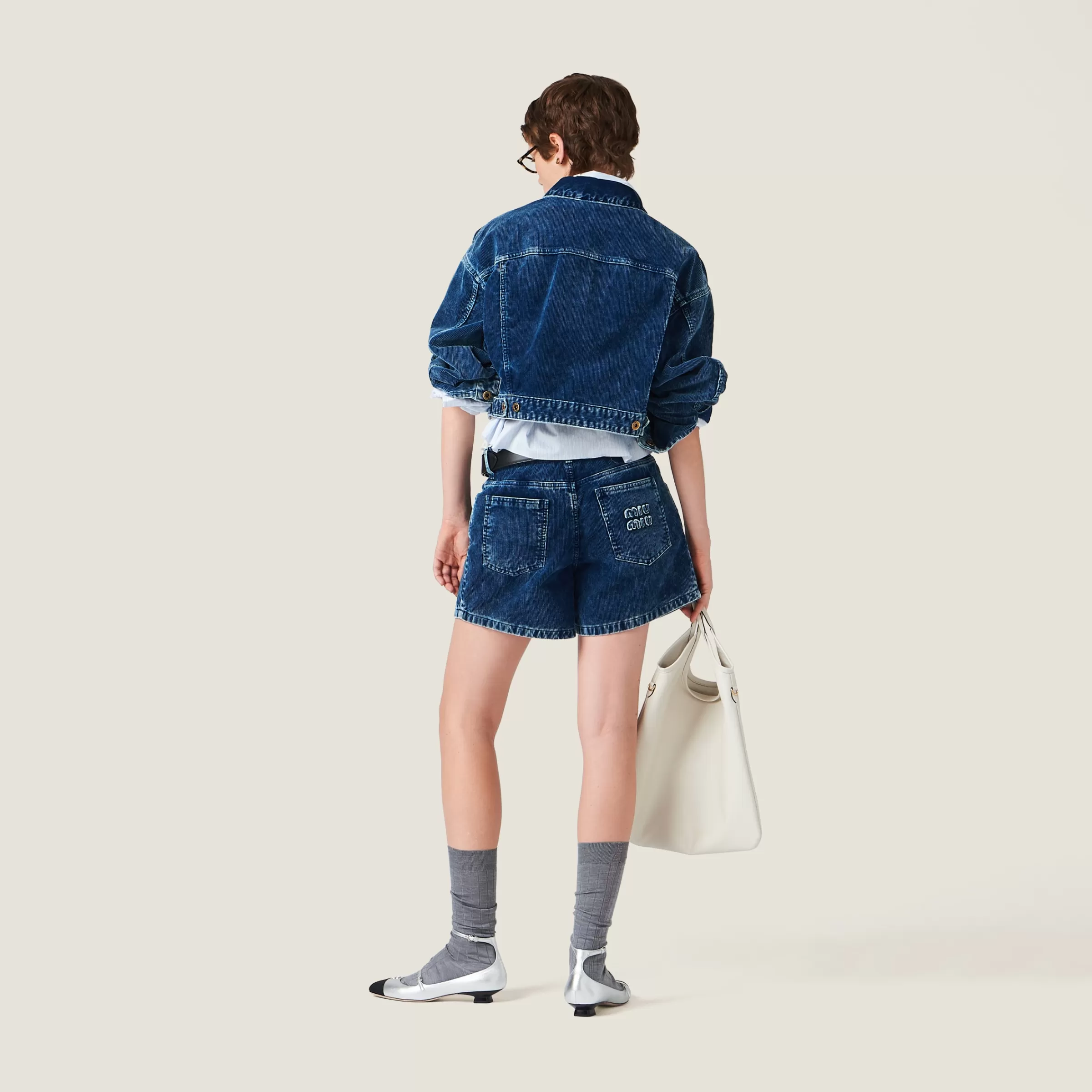 Miu Miu Washed Corduroy Bermudas |