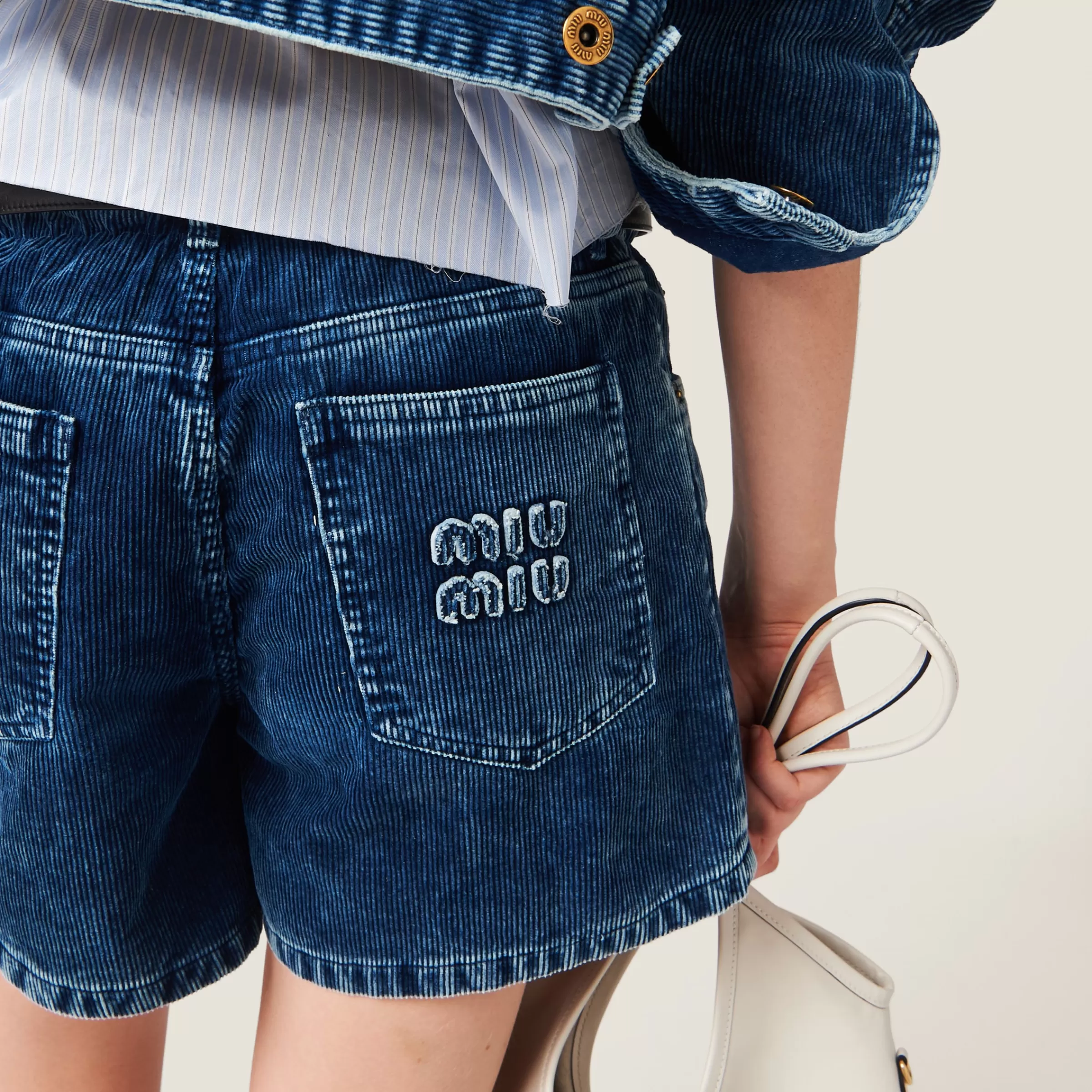 Miu Miu Washed Corduroy Bermudas |