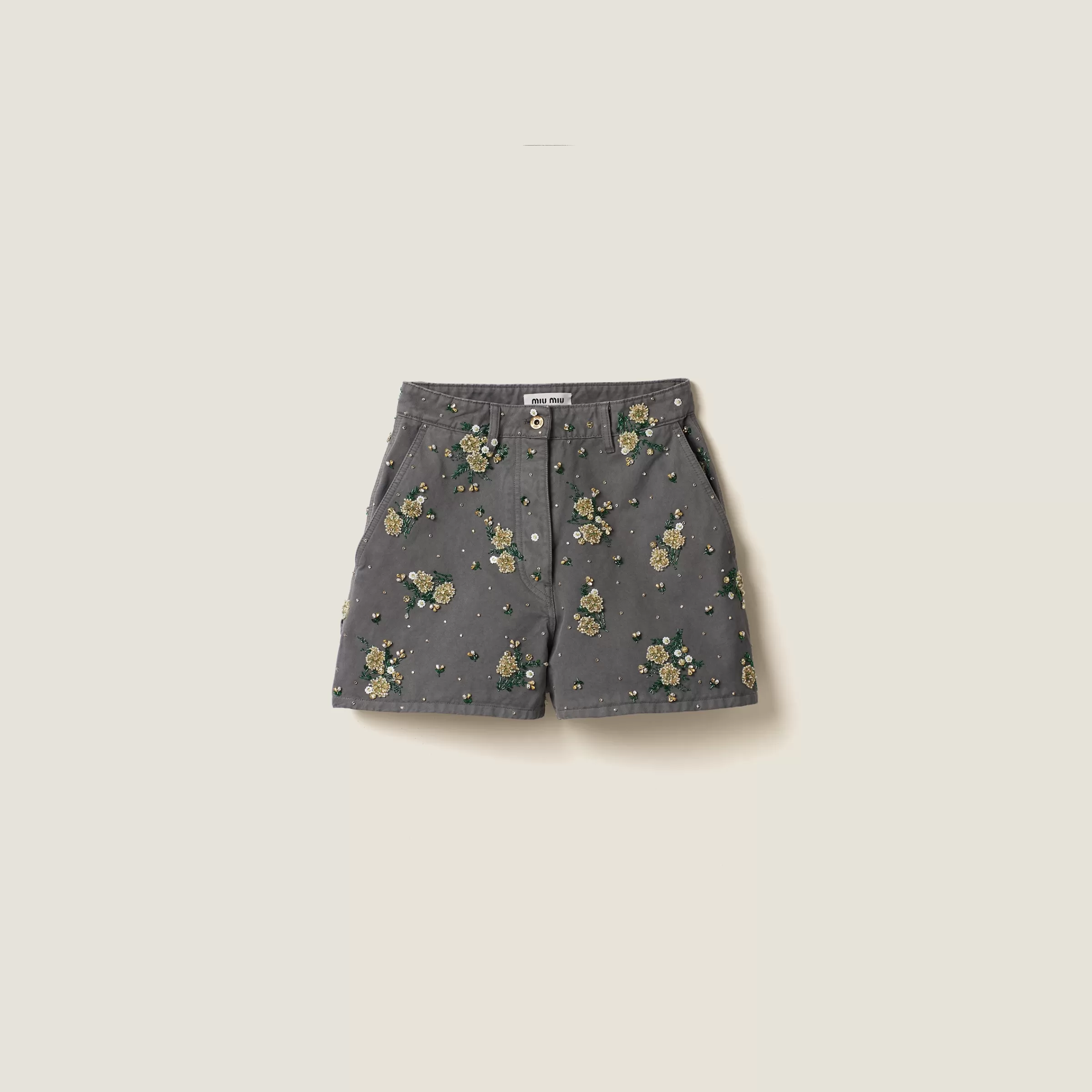 Miu Miu Garment-dyed Gabardine Bermudas |