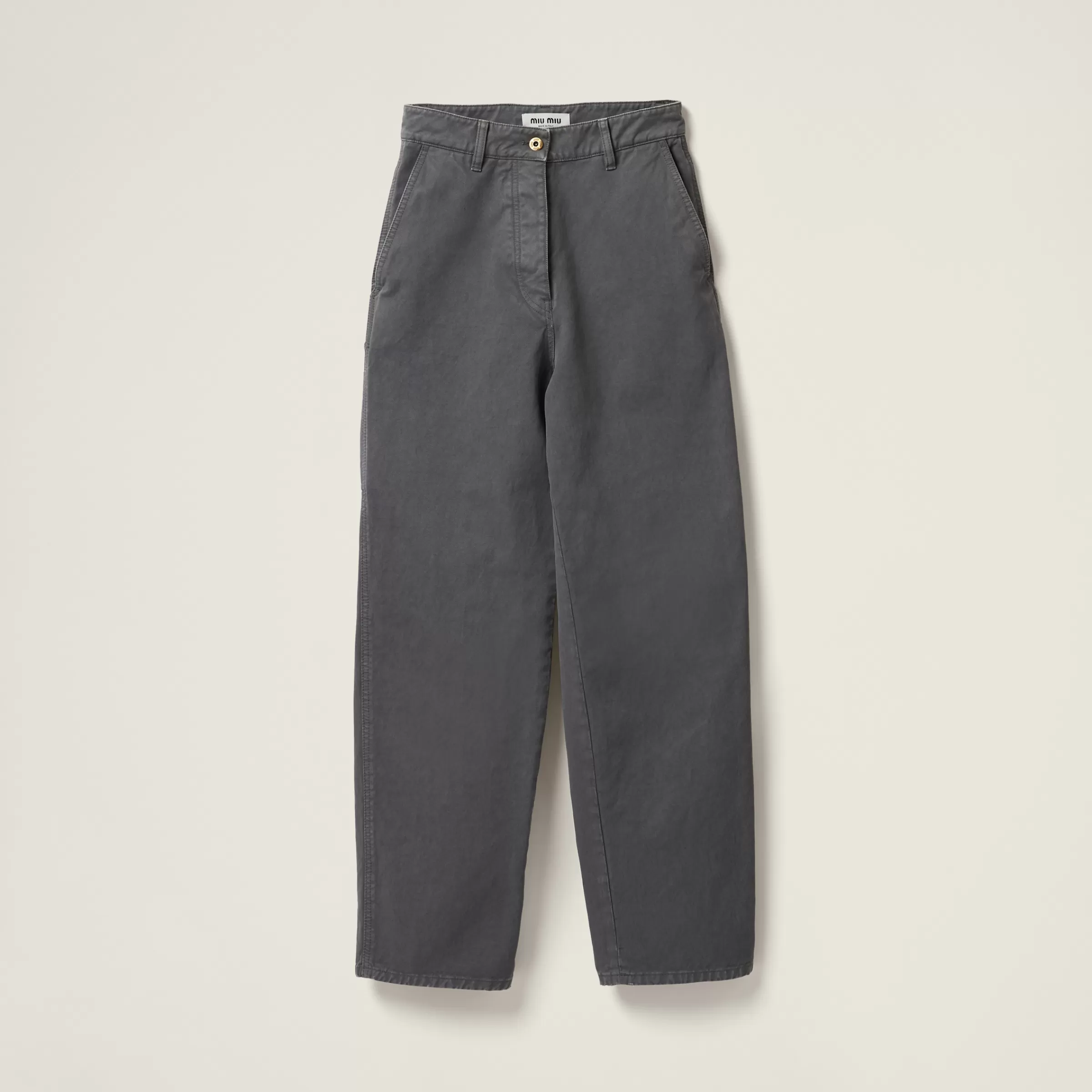 Miu Miu Garment-dyed Gabardine Pants |