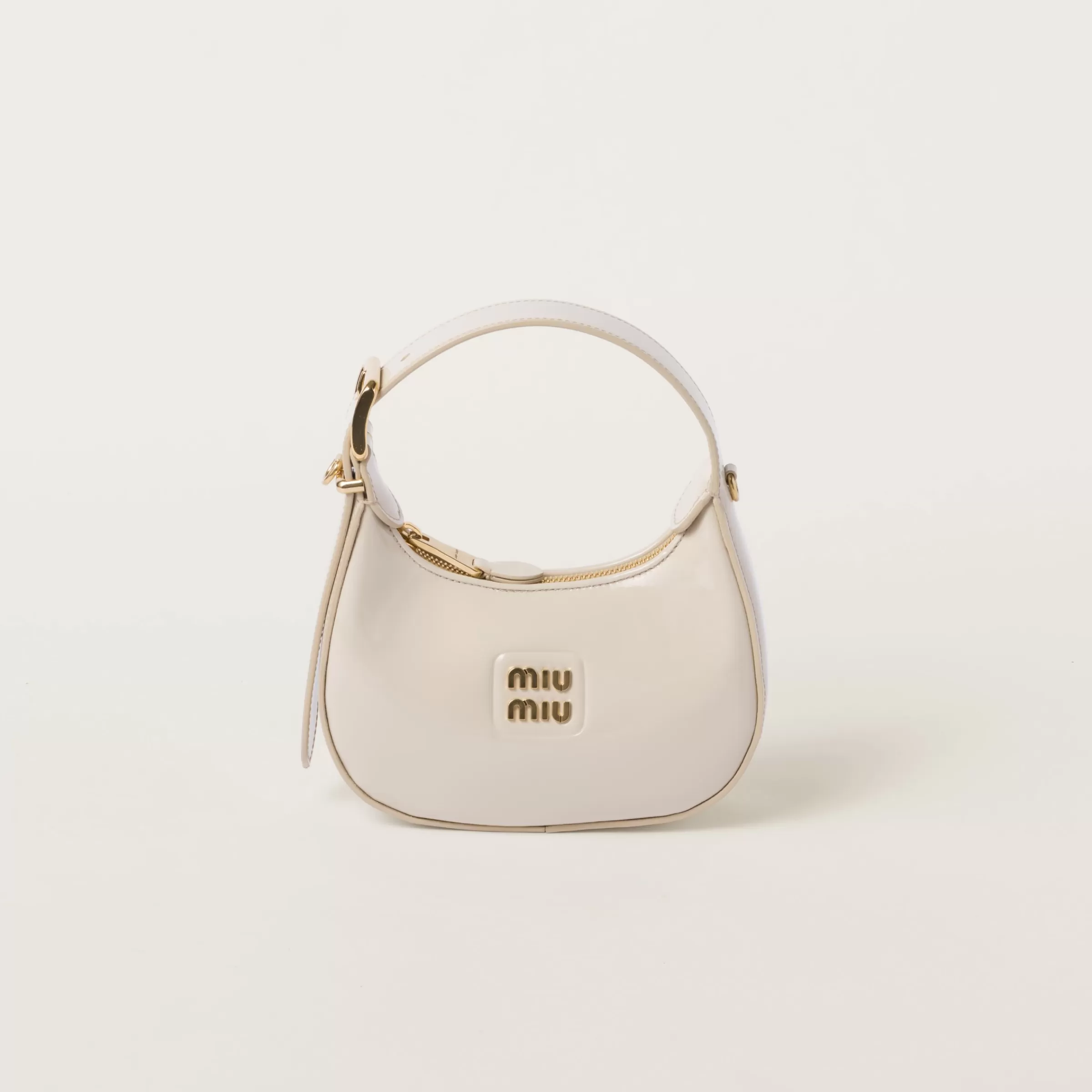 Miu Miu Patent Leather Hobo Bag |