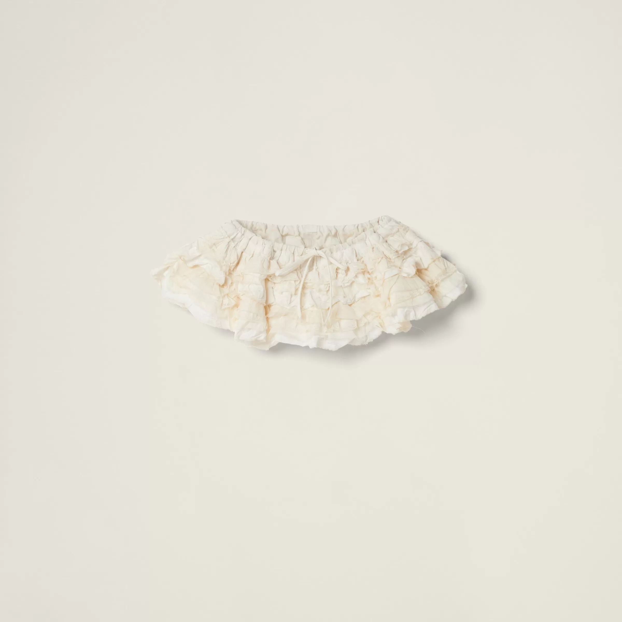 Miu Miu Slubbed Canvas Miniskirt |