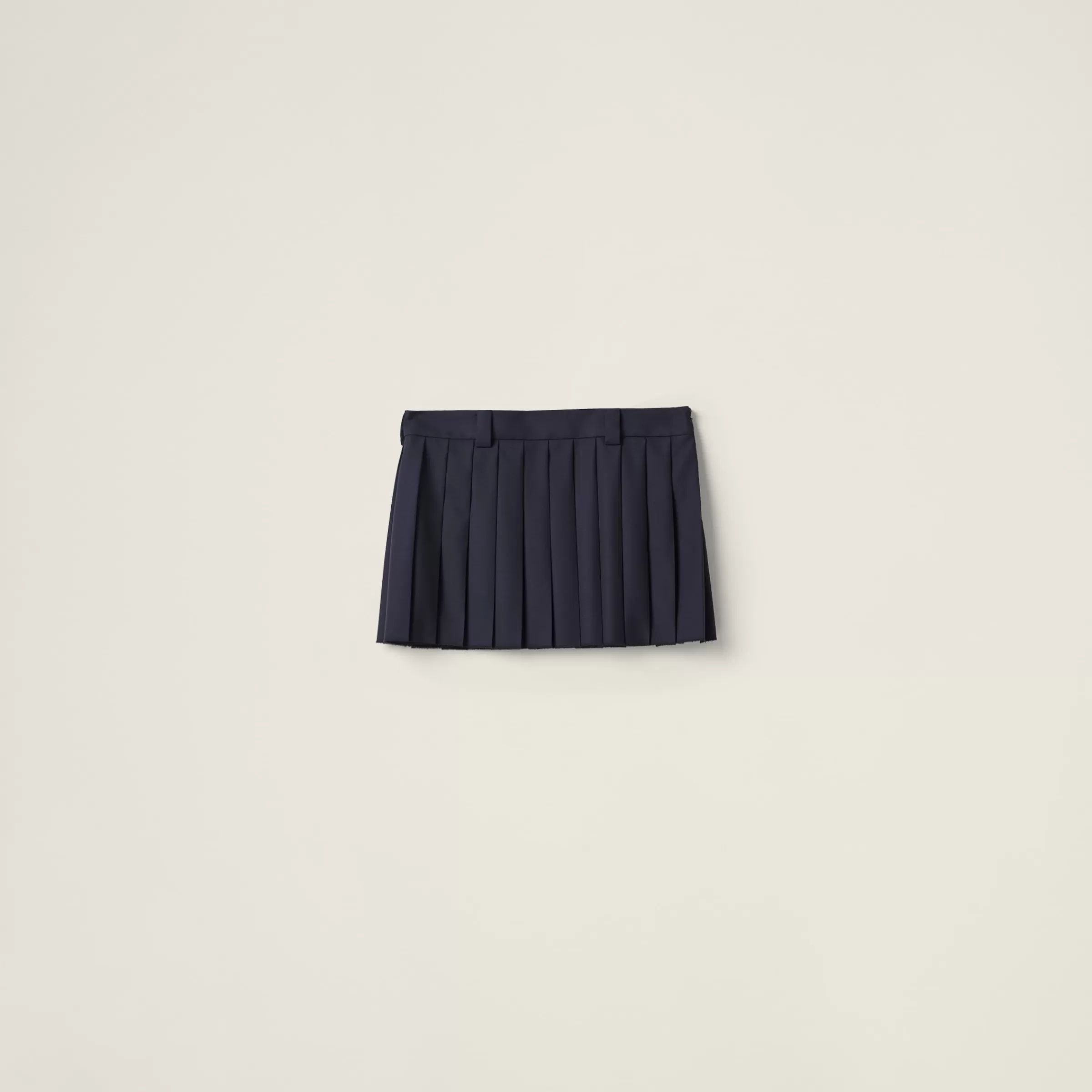 Miu Miu Pleated Batavia Miniskirt |