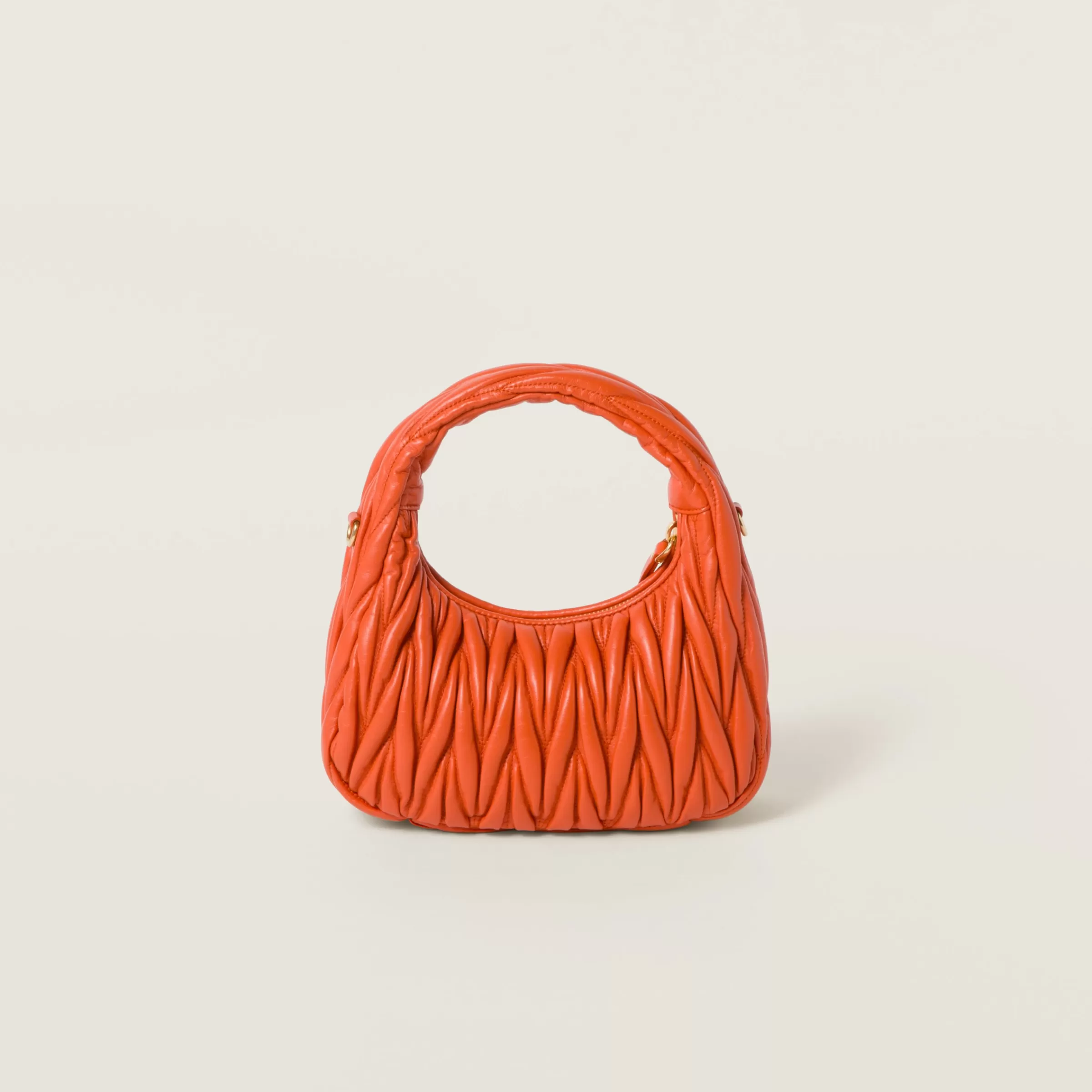 Miu Miu Wander Matelassé Nappa Leather Hobo Bag |