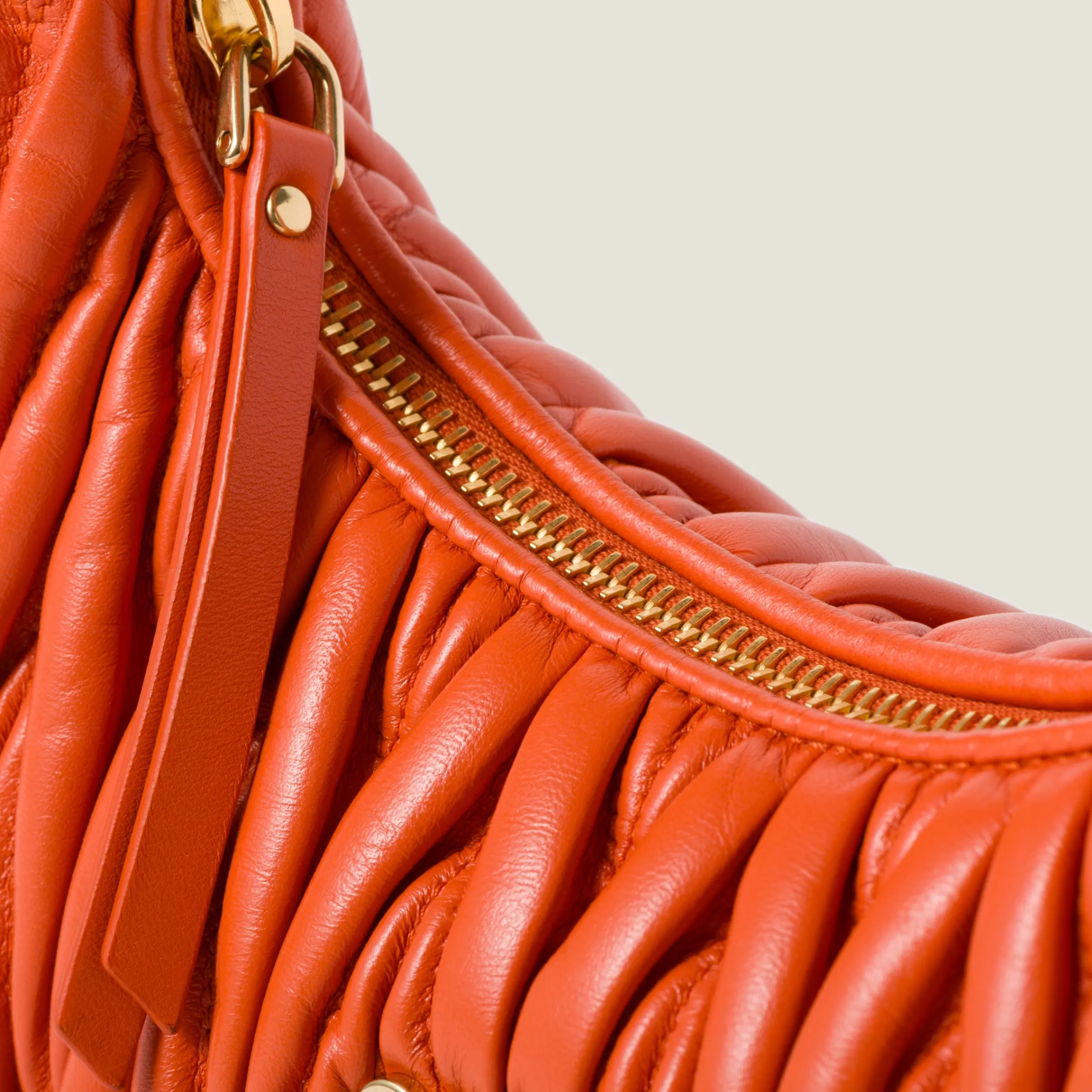 Miu Miu Wander Matelassé Nappa Leather Hobo Bag |