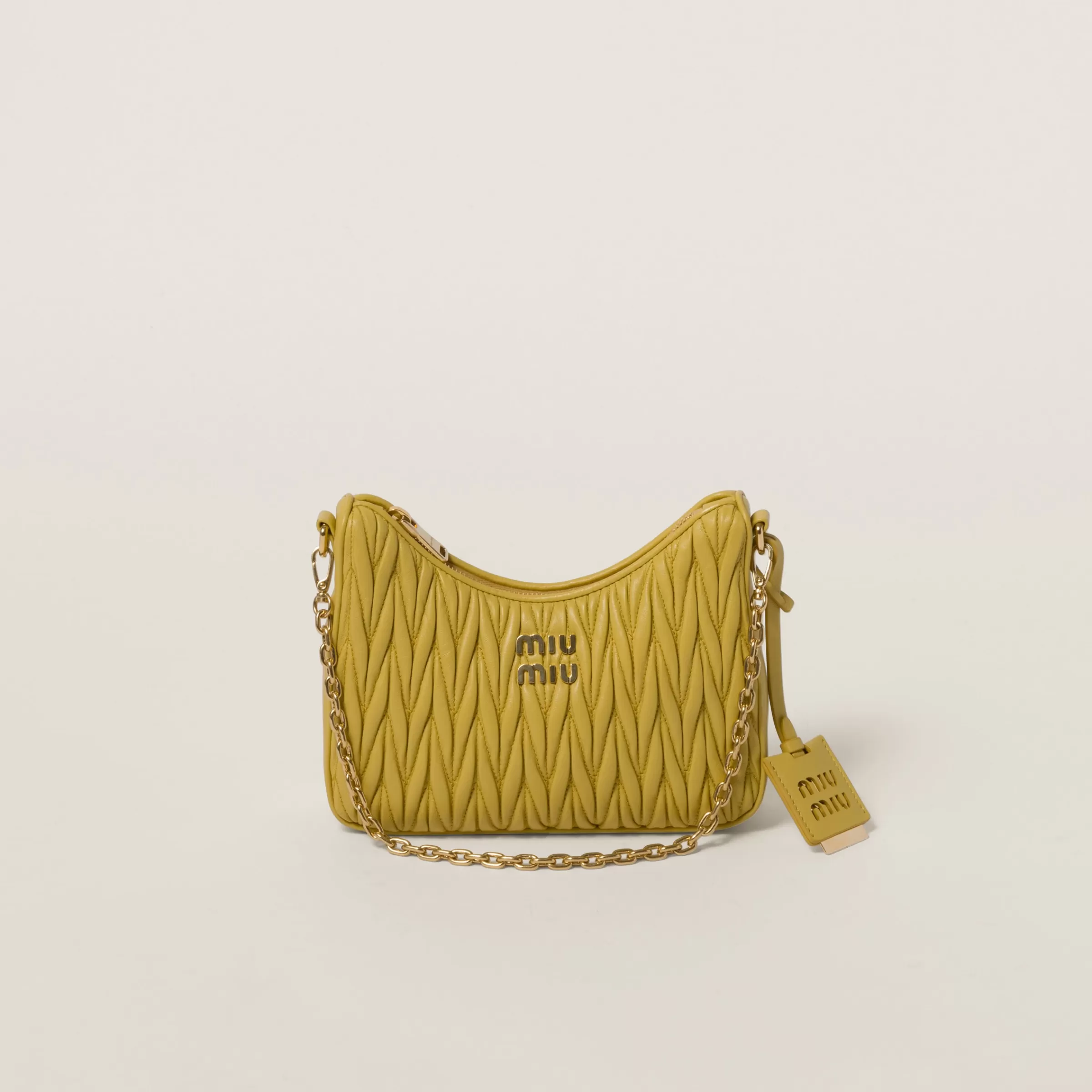 Miu Miu Pineapple Matelassé Nappa Leather Shoulder Bag |