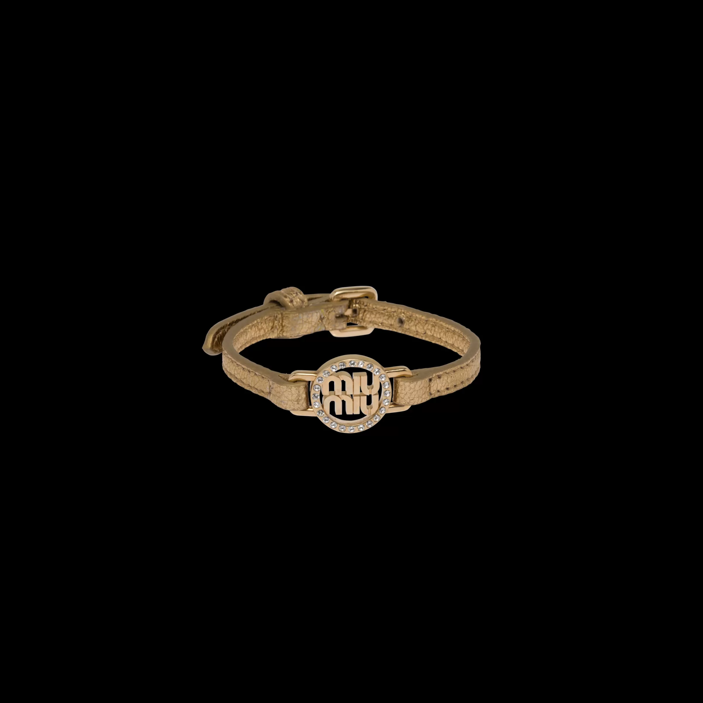 Miu Miu Madras Leather Bracelet |