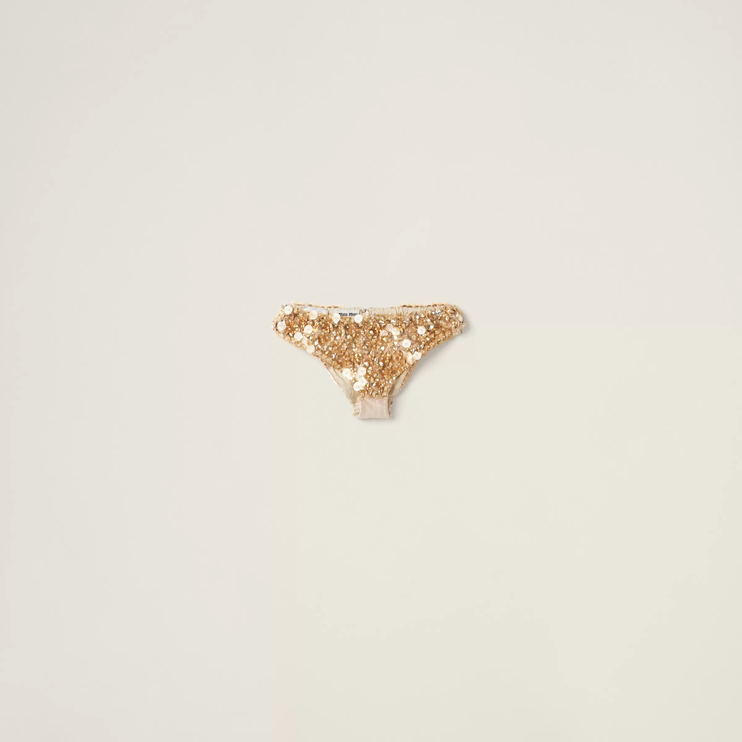 Miu Miu Embroidered Silk And Wool Panties |