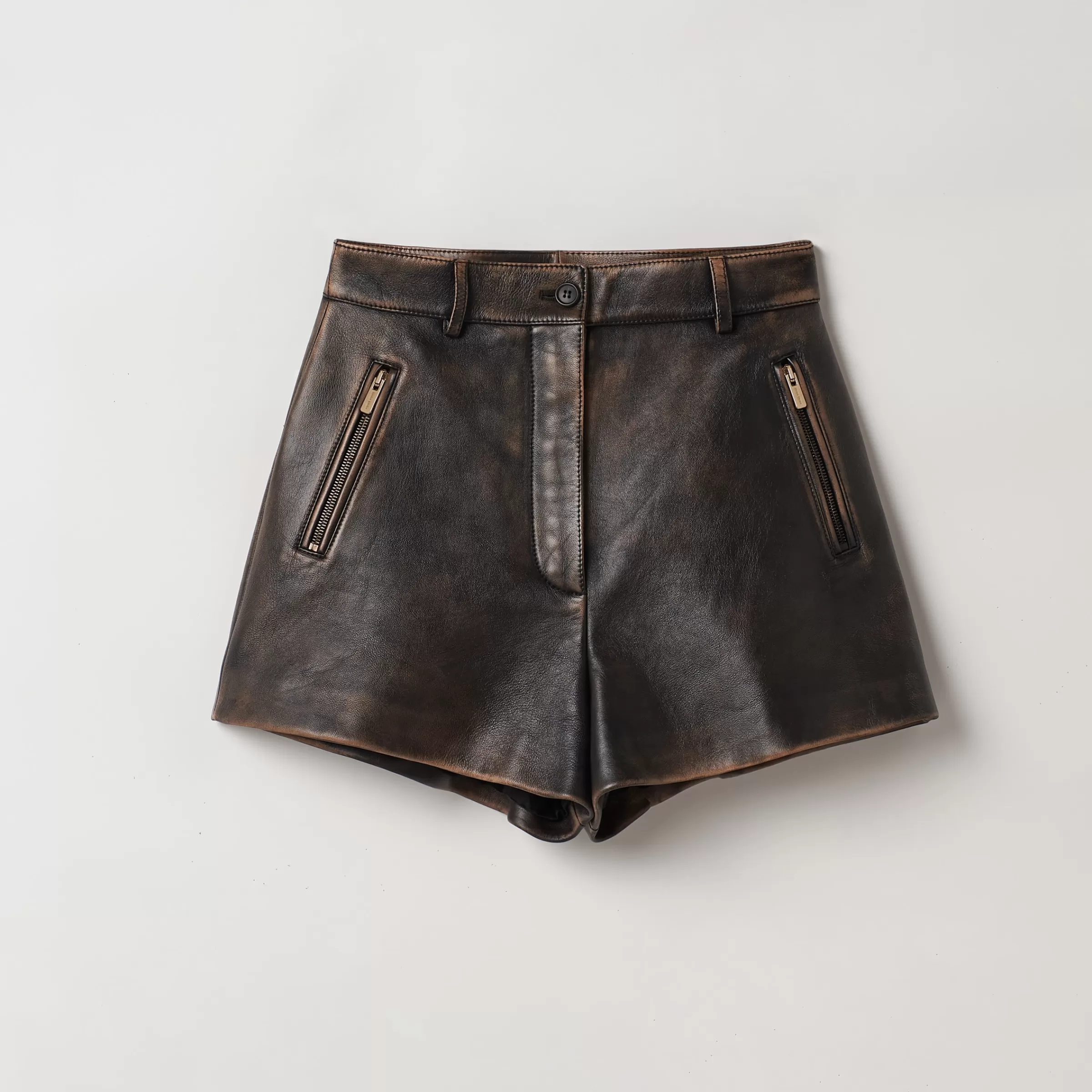 Miu Miu Nappa Leather Shorts |