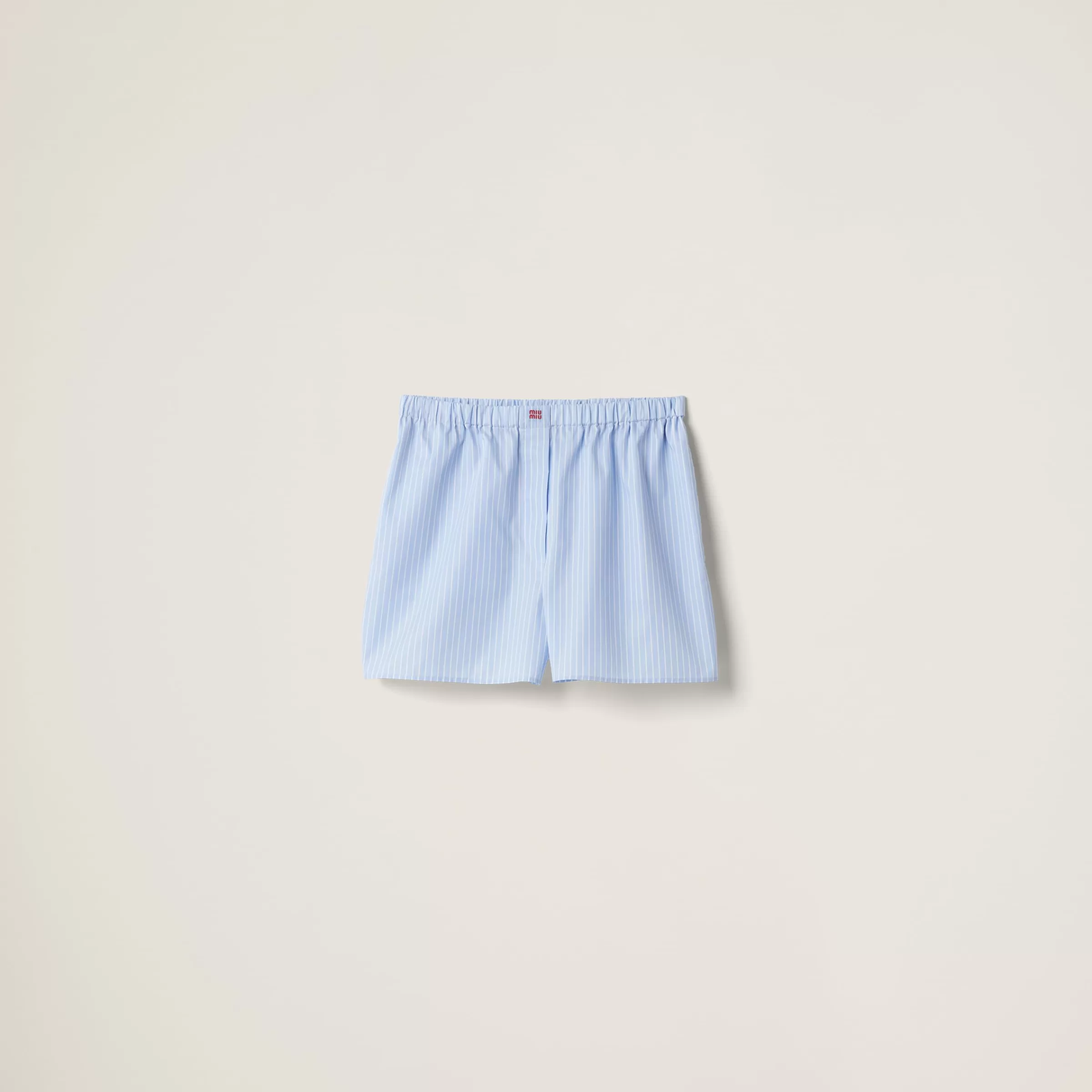 Miu Miu Striped Cotton Boxer Shorts |