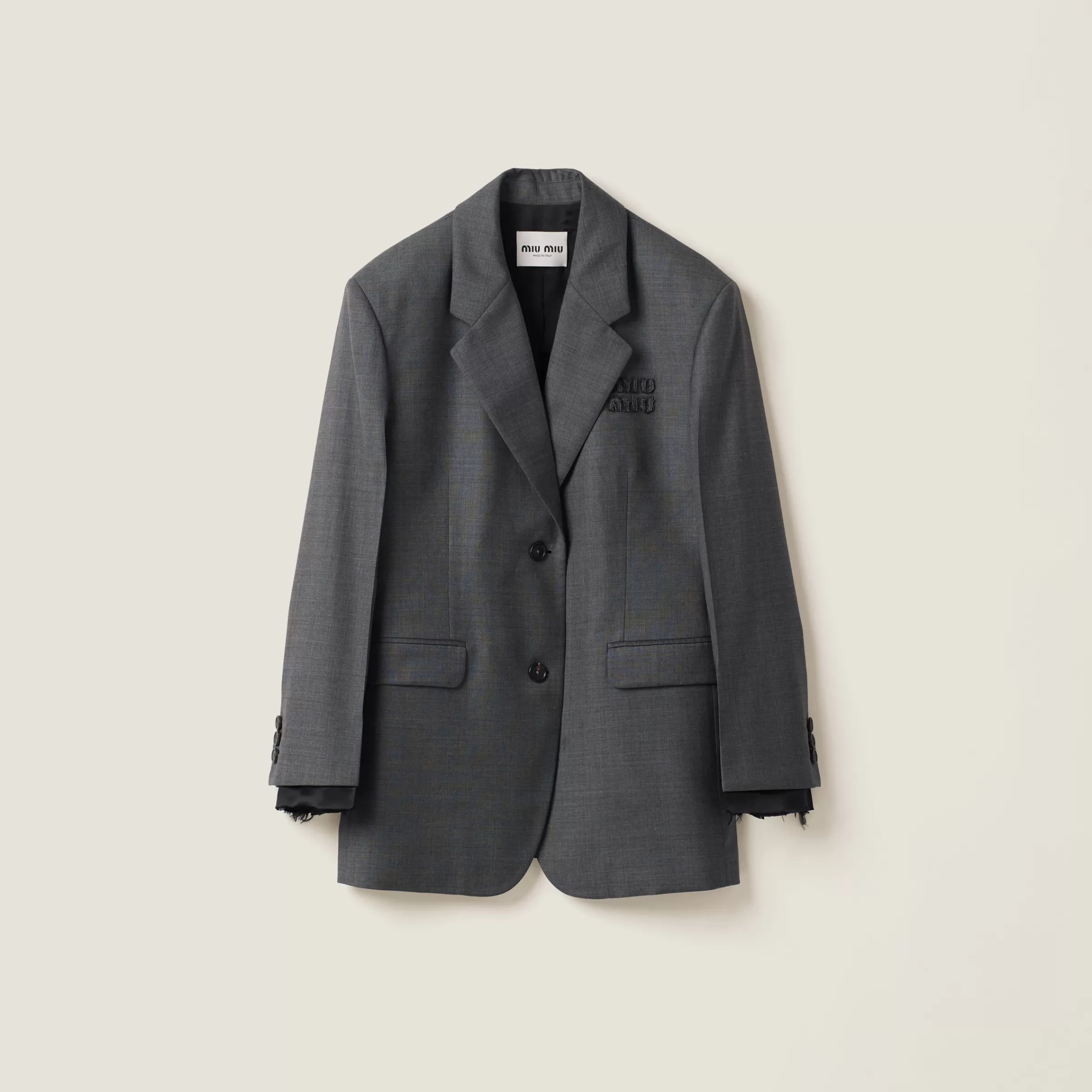 Miu Miu Single-breasted Prince Of Wales Check Grisaille Jacket |