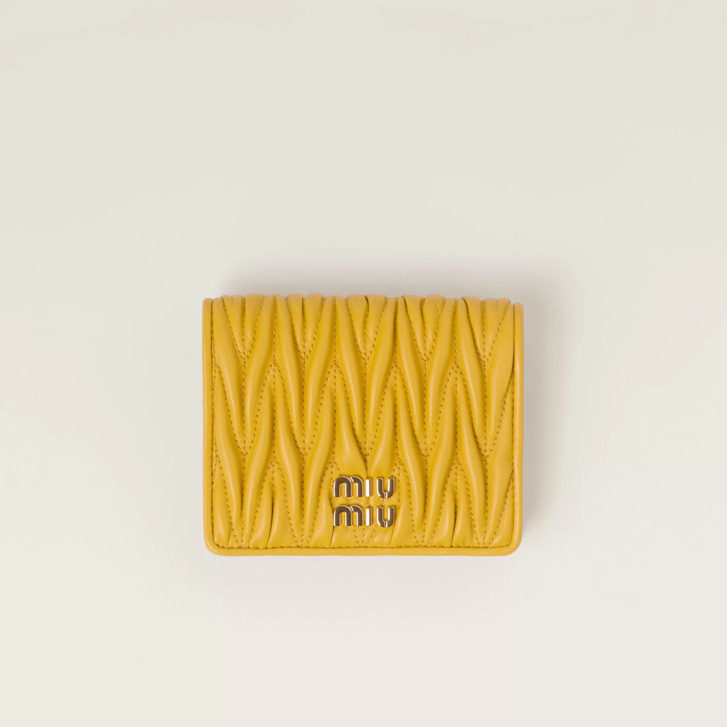 Miu Miu Small Matelassé Nappa Leather Wallet |