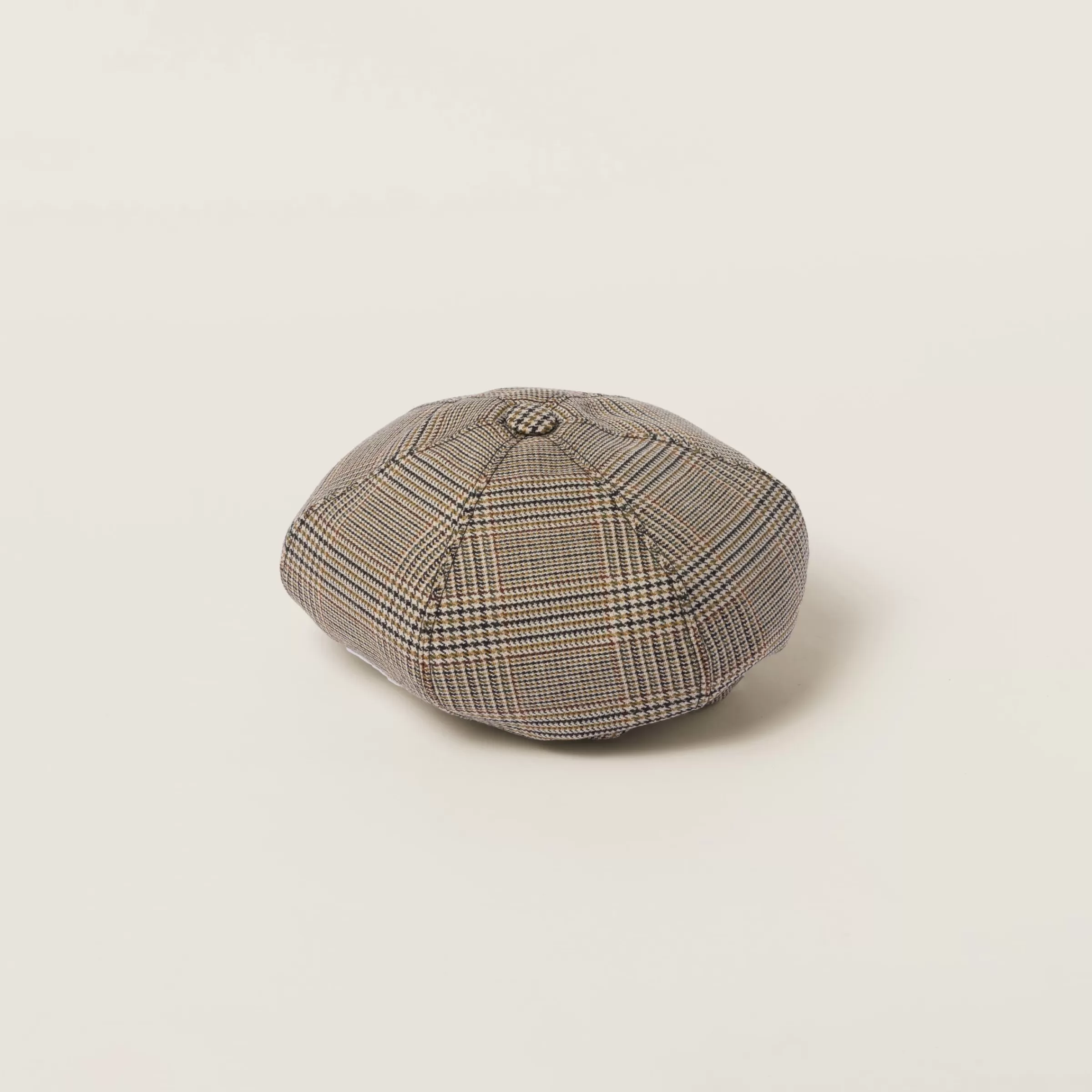 Miu Miu Prince Of Wales Checked Wool Hat |