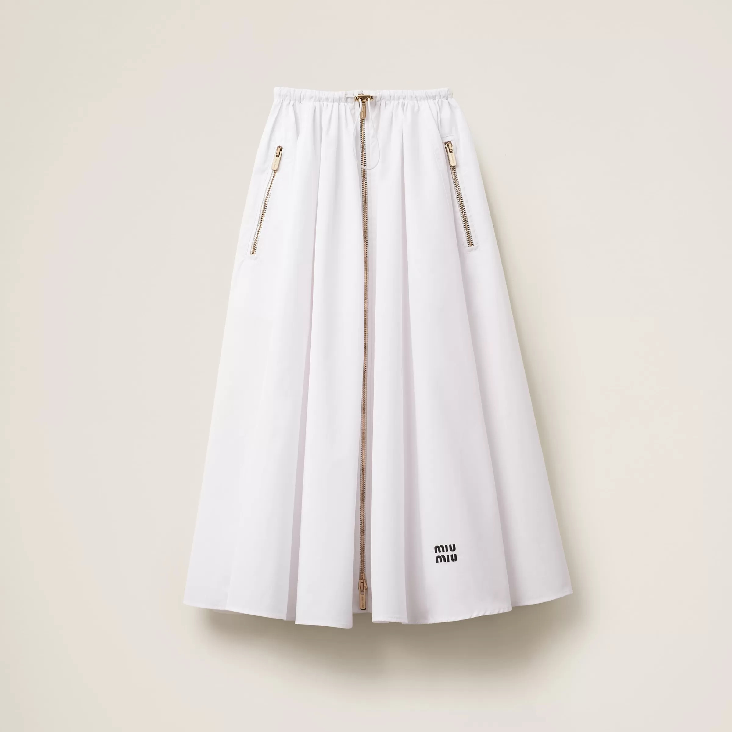 Miu Miu Long Poplin Skirt |