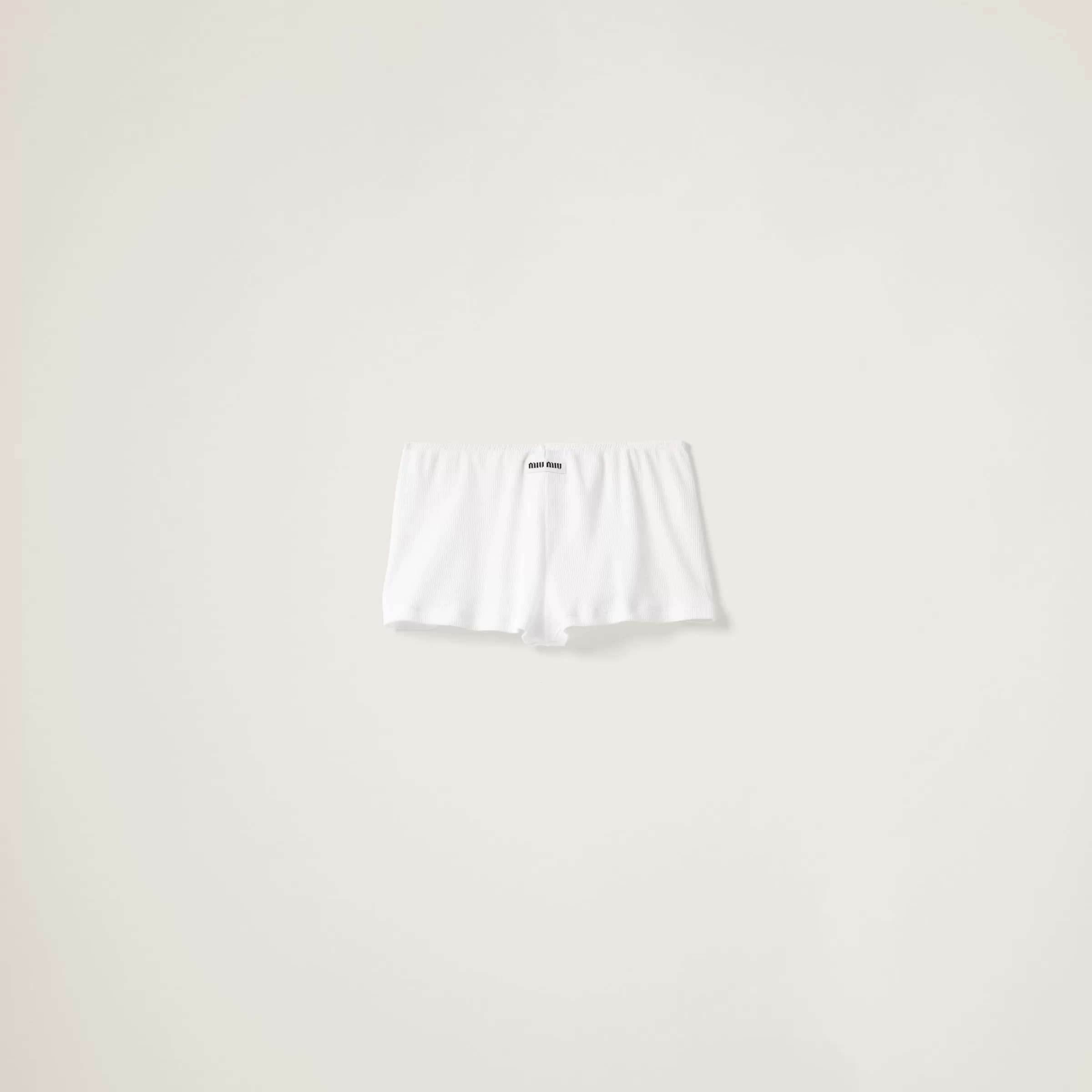Miu Miu Ribbed Knit Boxer Shorts |