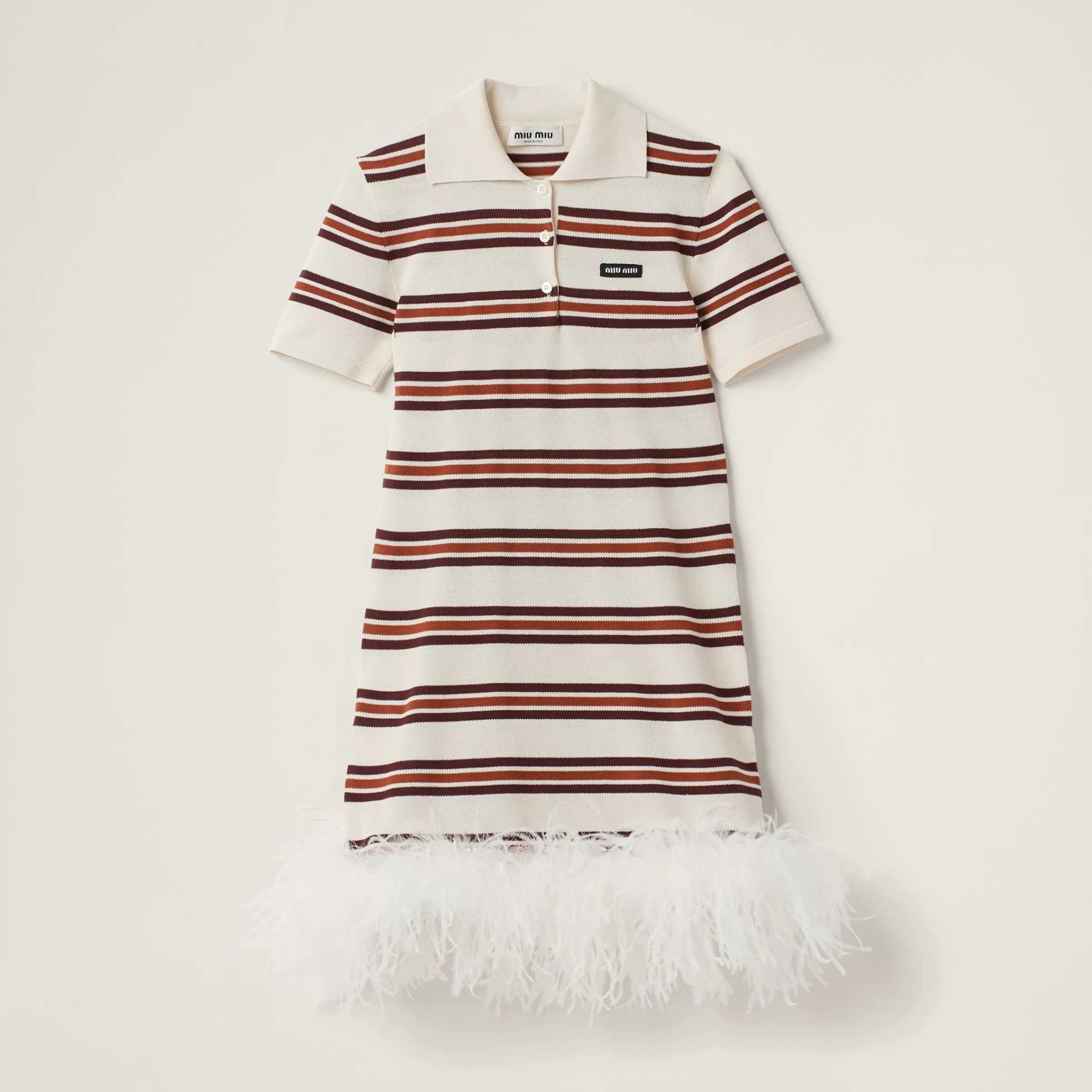 Miu Miu Silk And Cotton Polo Dress |