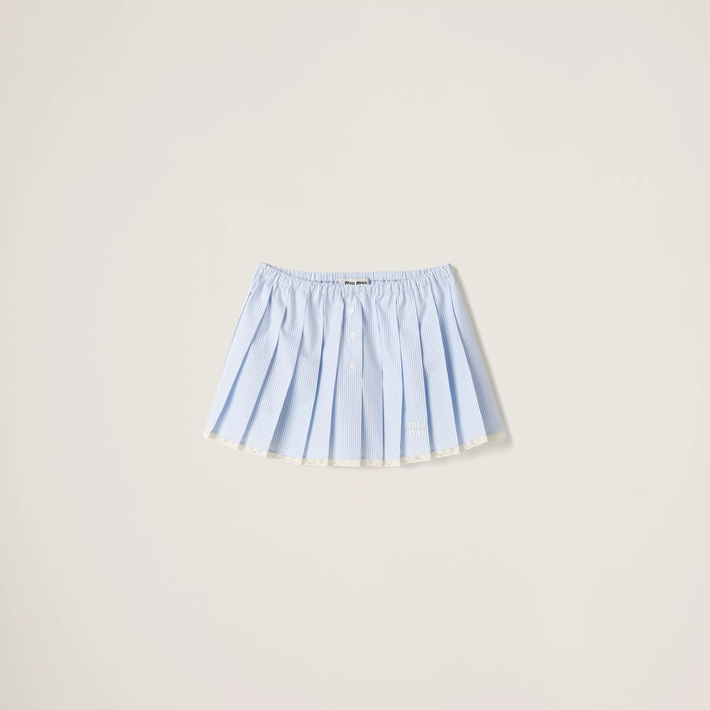 Miu Miu Poplin Miniskirt |