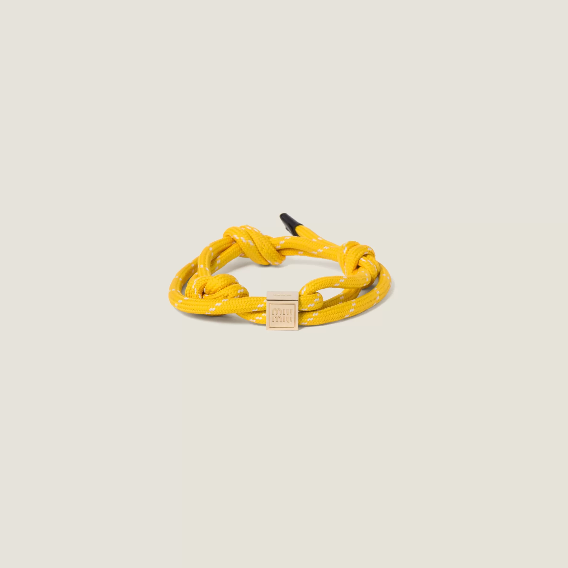 Miu Miu Cord And Nylon Bracelet |