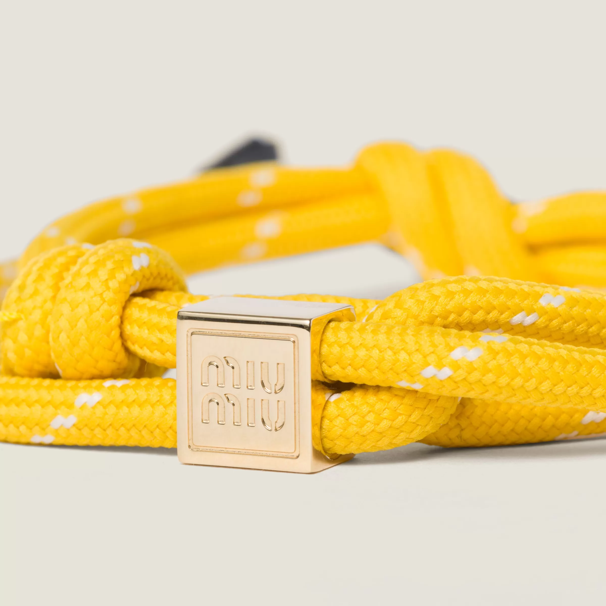 Miu Miu Cord And Nylon Bracelet |
